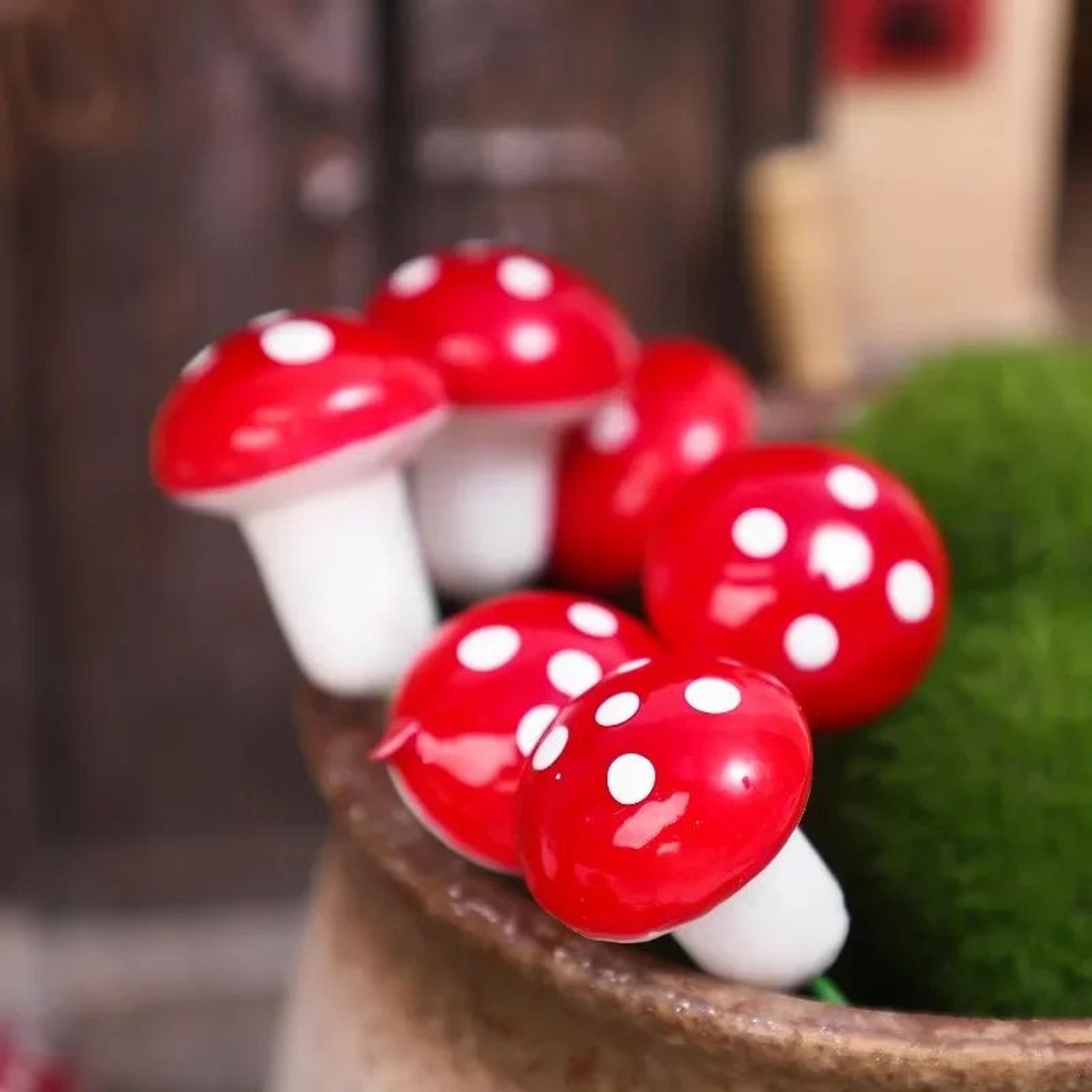 Mini Mushroom Fairy Garden Decor For DIY Miniature Landscape Crafts 4