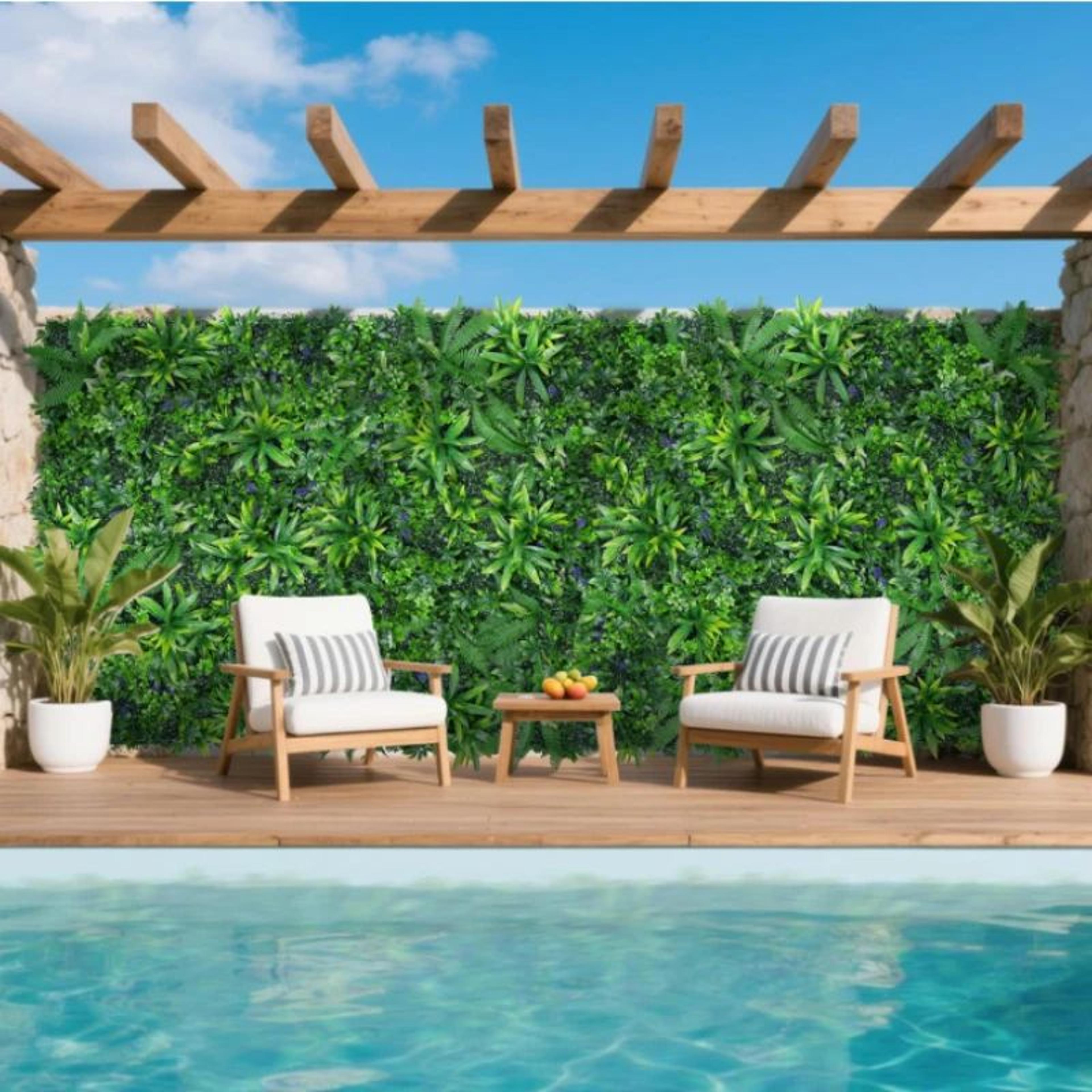 Artificial Boxwood Wall Panel Green Hedge For Indoor Outdoor Decor 3