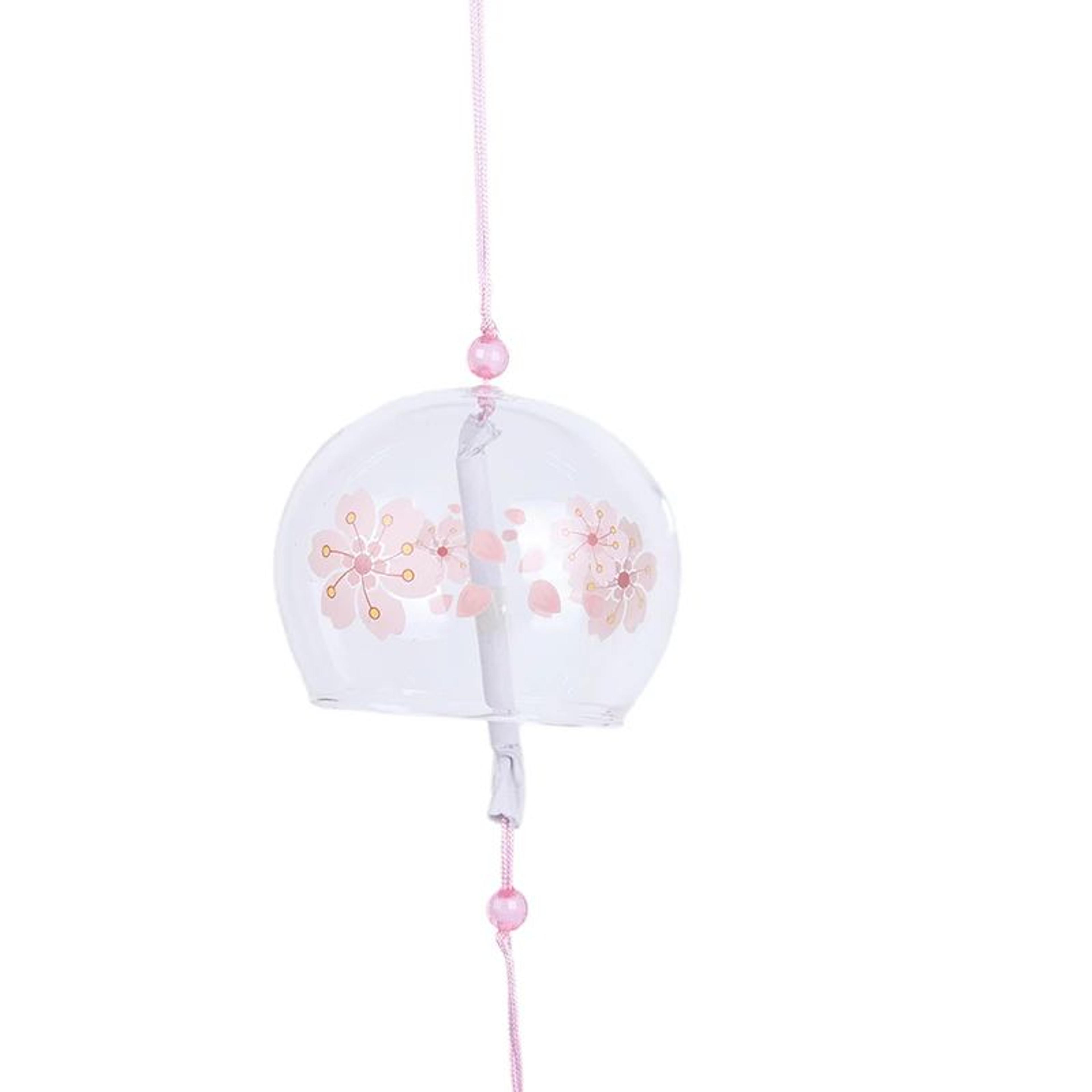 Japanese Sakura Glass Wind Chime Hanging Cherry Blossom Decor 4