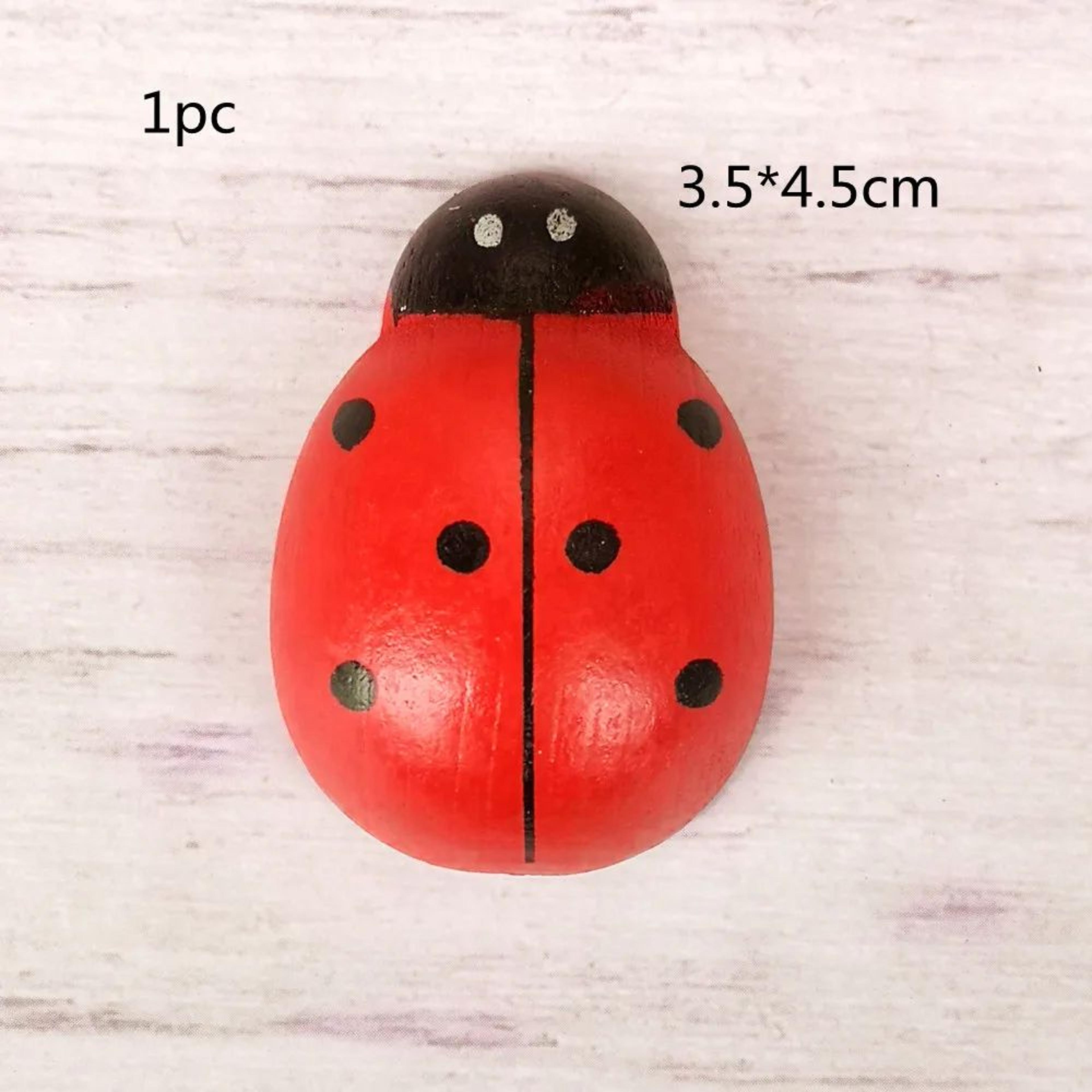 Wooden Ladybug Miniature Fairy Garden Decor DIY Craft Ornament 10