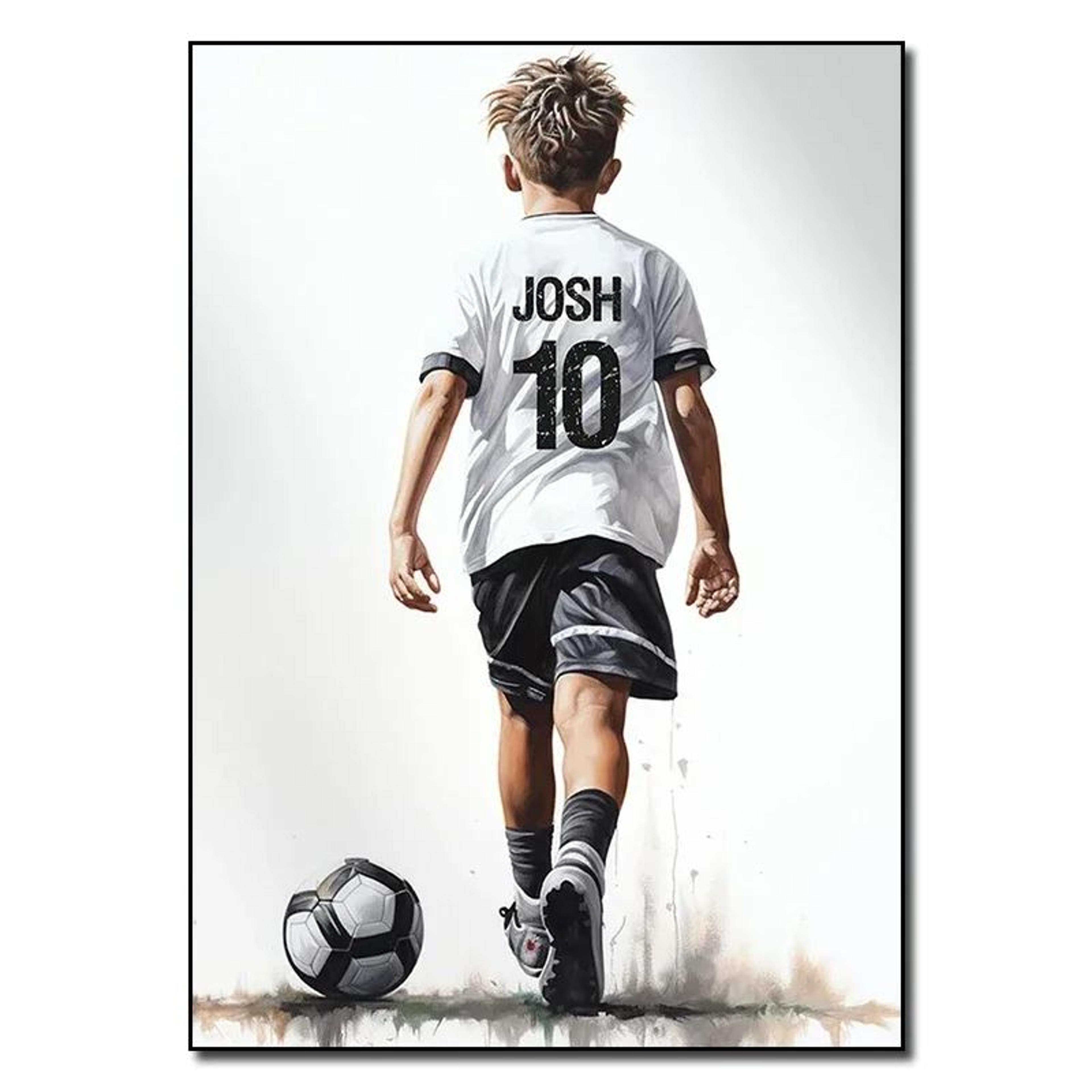 Custom Football Player Poster Personalized Football Wall Art Gift For Boys And Sports Fans 5