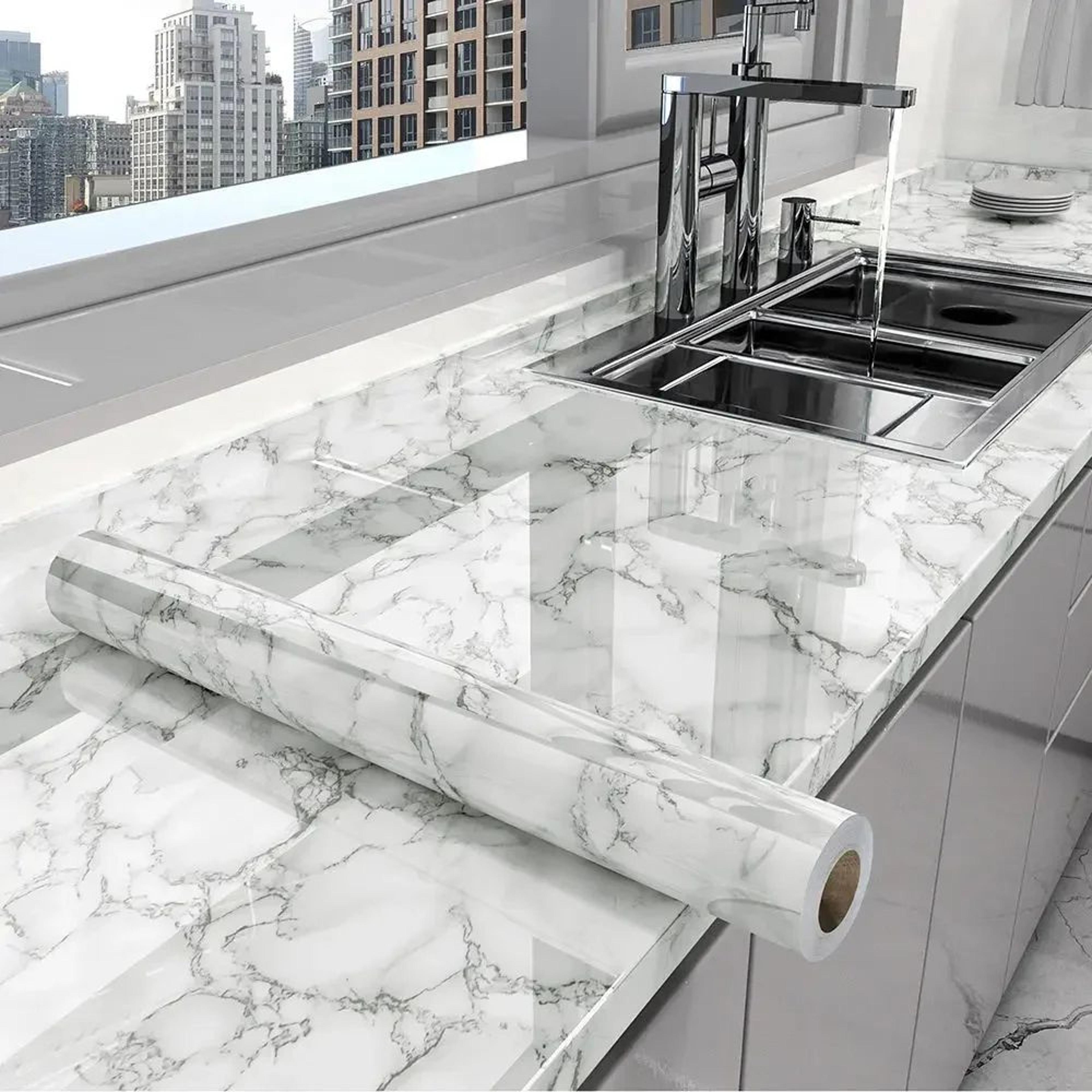 Marble Peel And Stick Wallpaper Waterproof Self Adhesive Wall Covering For Kitchen And Bathroom 9