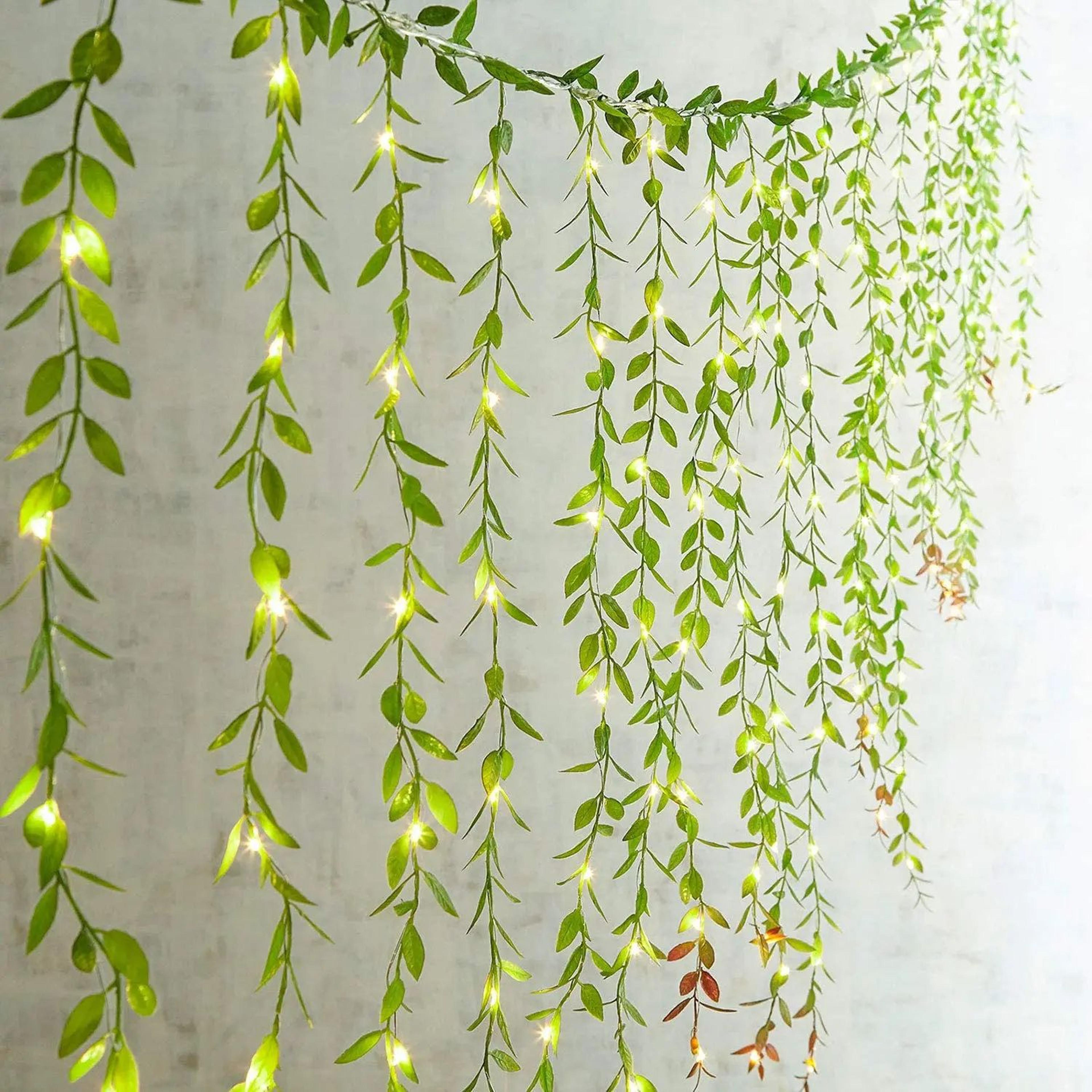 artificial ivy vine string lights garland for indoor outdoor decor