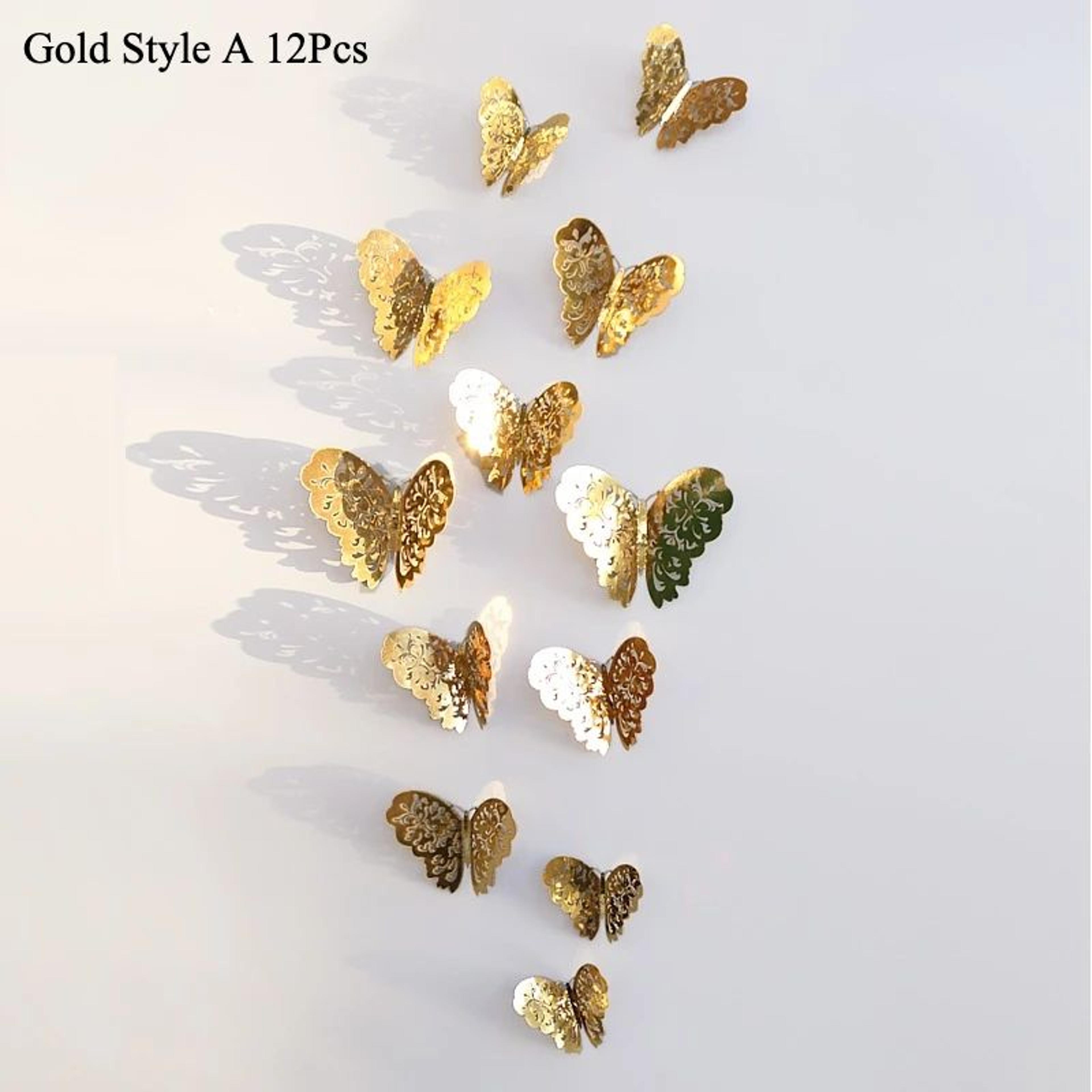 Butterfly Mirror Wall Stickers 3D Decorative Wall Decor Set 8