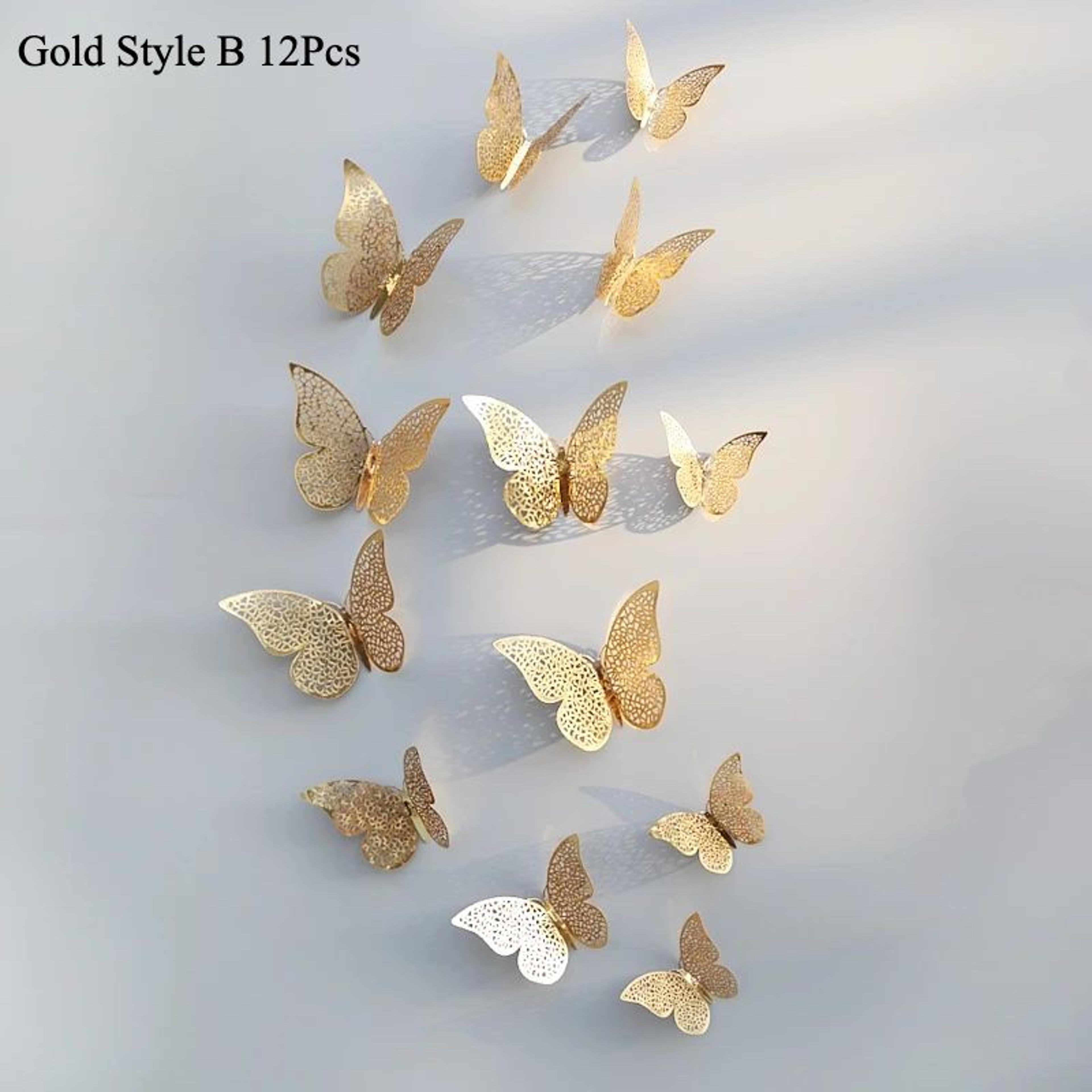 Butterfly Mirror Wall Stickers 3D Decorative Wall Decor Set 9
