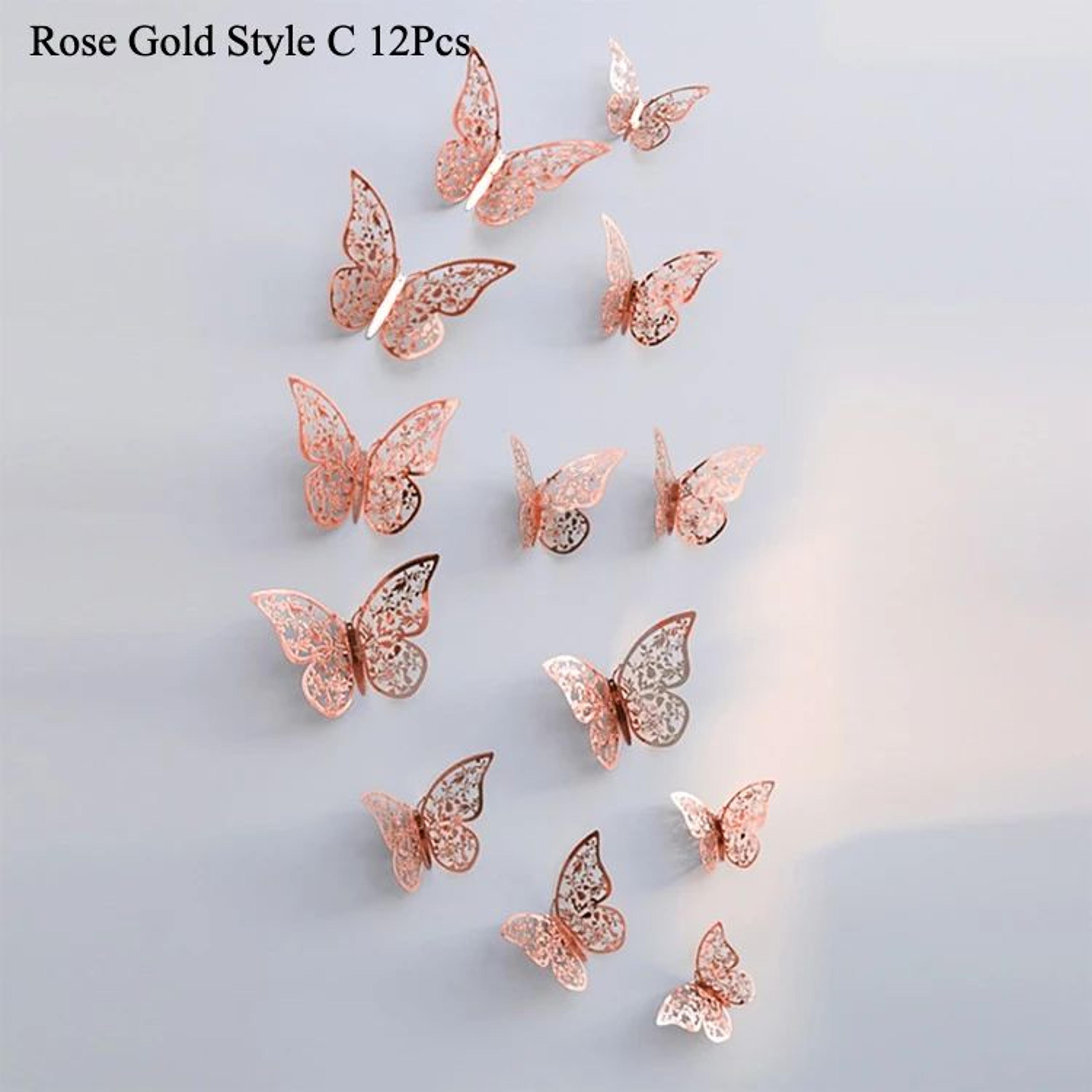 Butterfly Mirror Wall Stickers 3D Decorative Wall Decor Set 27