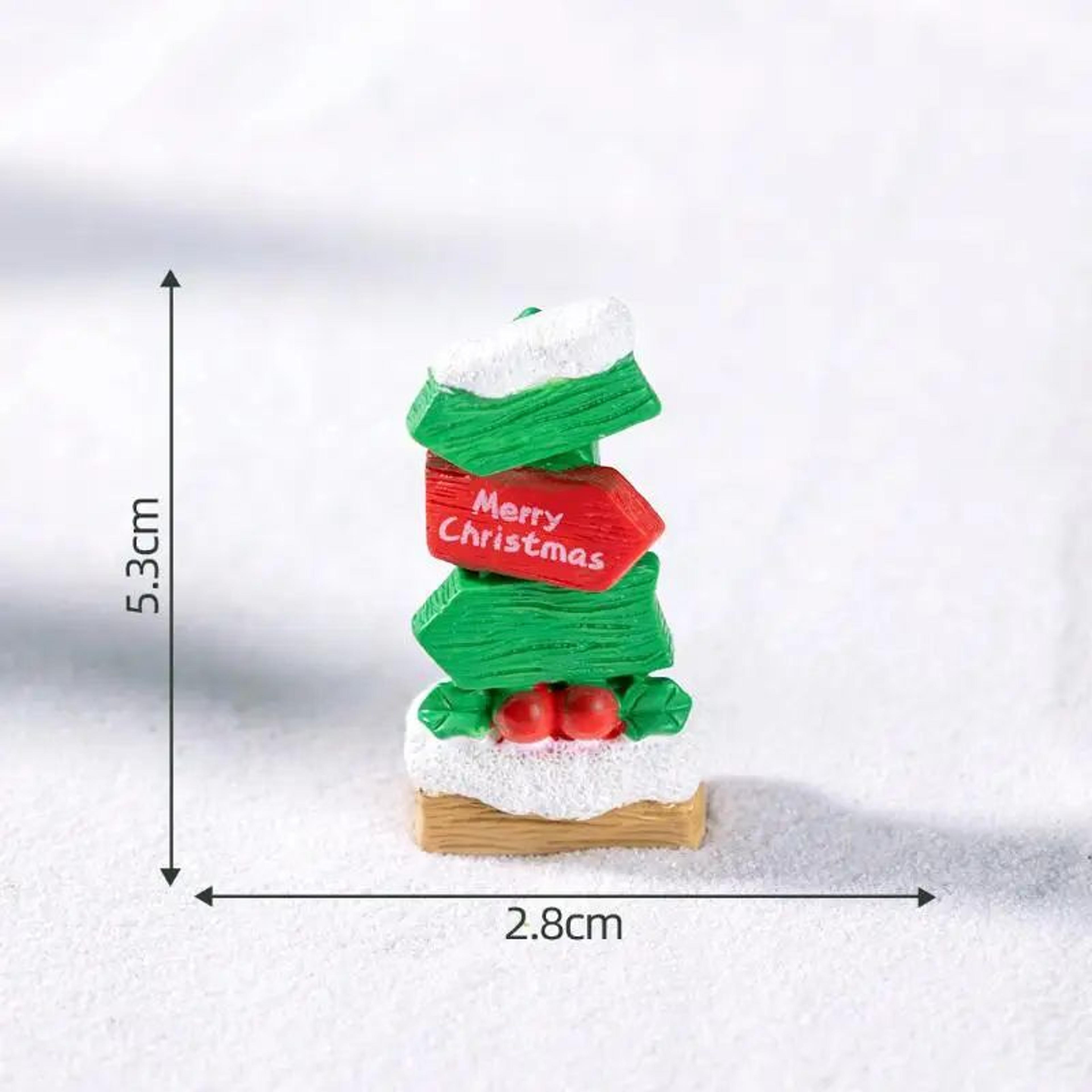 Mini Resin Road Sign Fairy Garden Decor Set 10