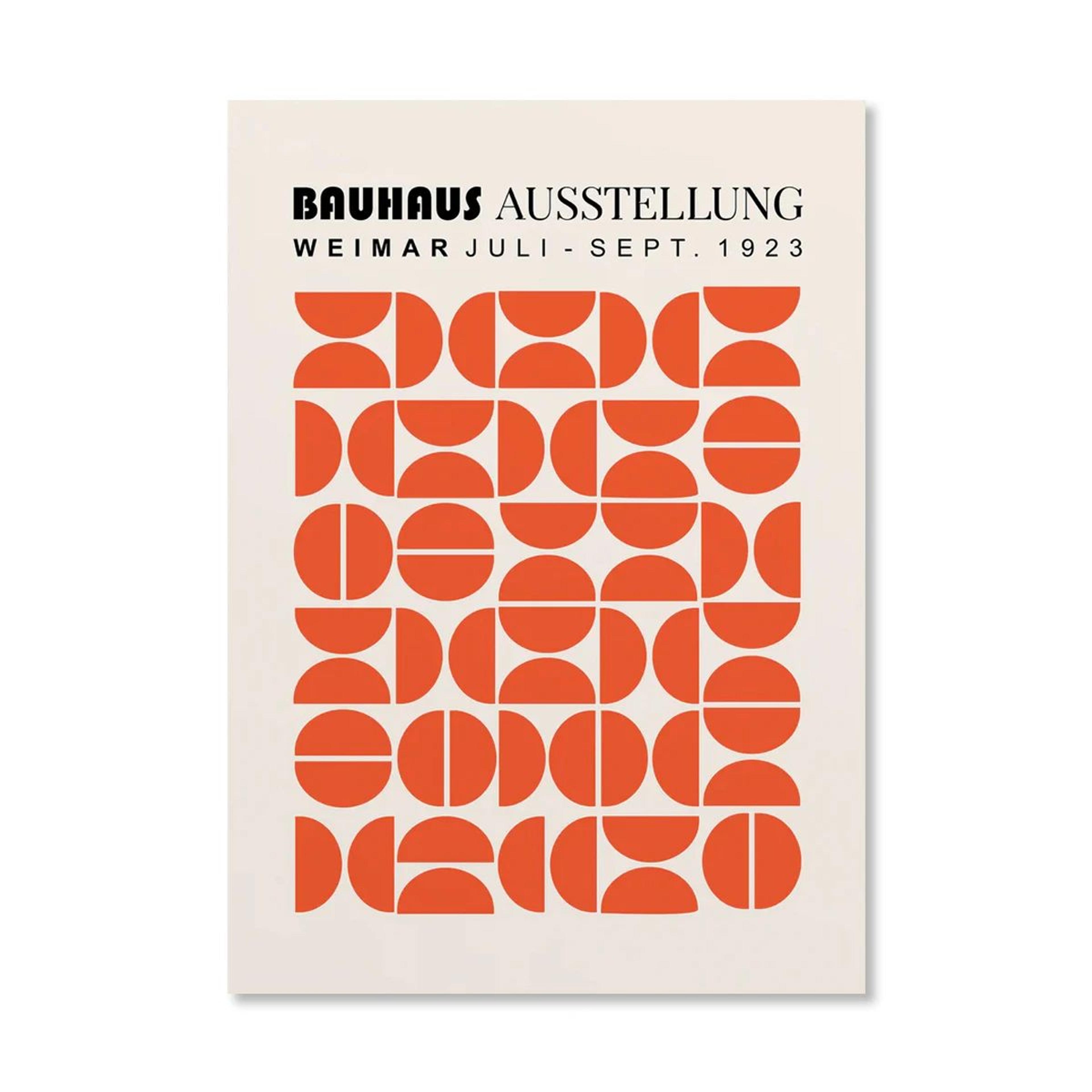 Abstract Bauhaus Orange Geometric Wall Art Canvas Prints 6