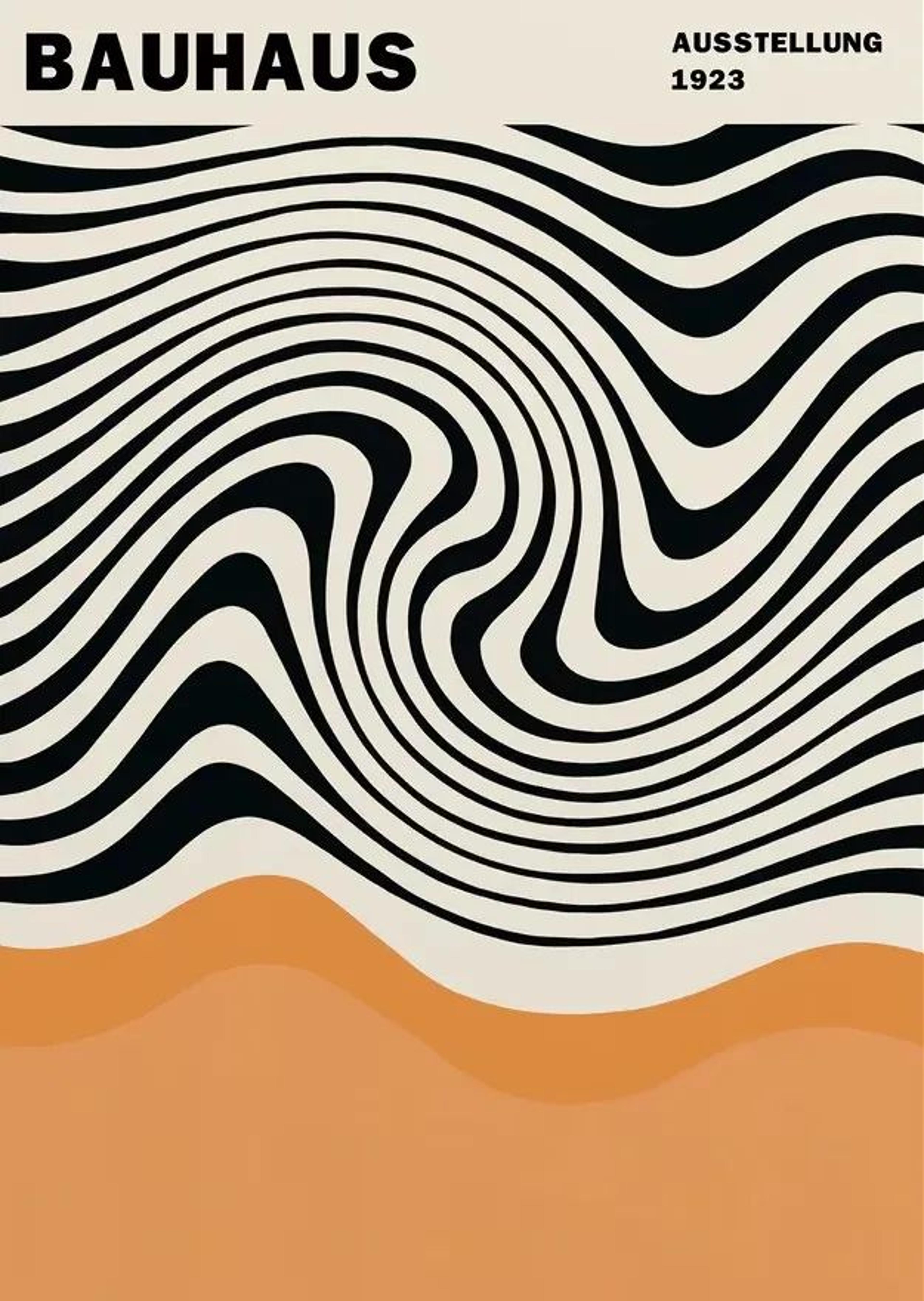 Abstract Bauhaus Orange Geometric Wall Art Canvas Prints 27
