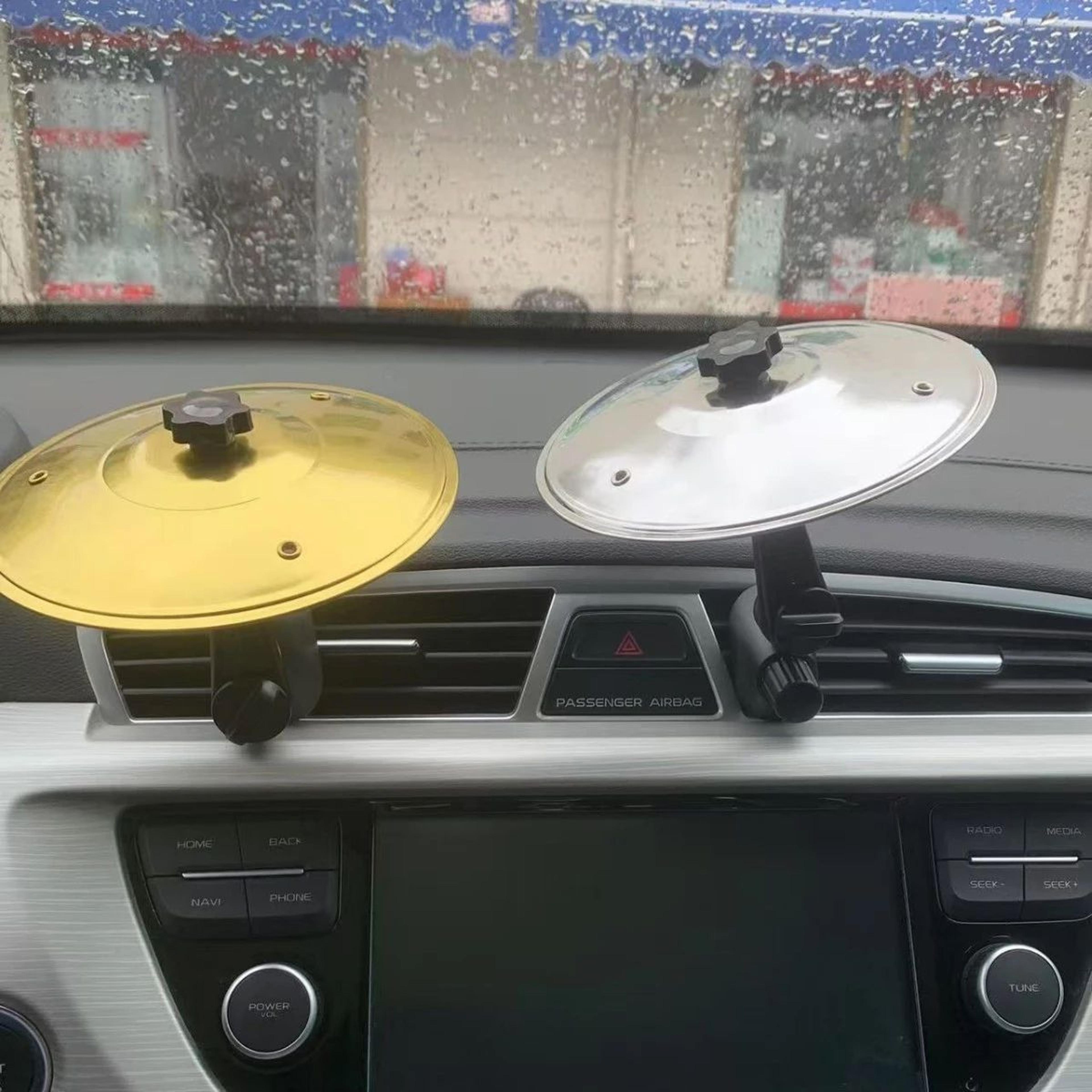 Mini Drum Set Car Vent Clip Funny Dashboard Decor Musical Car Accessory 0