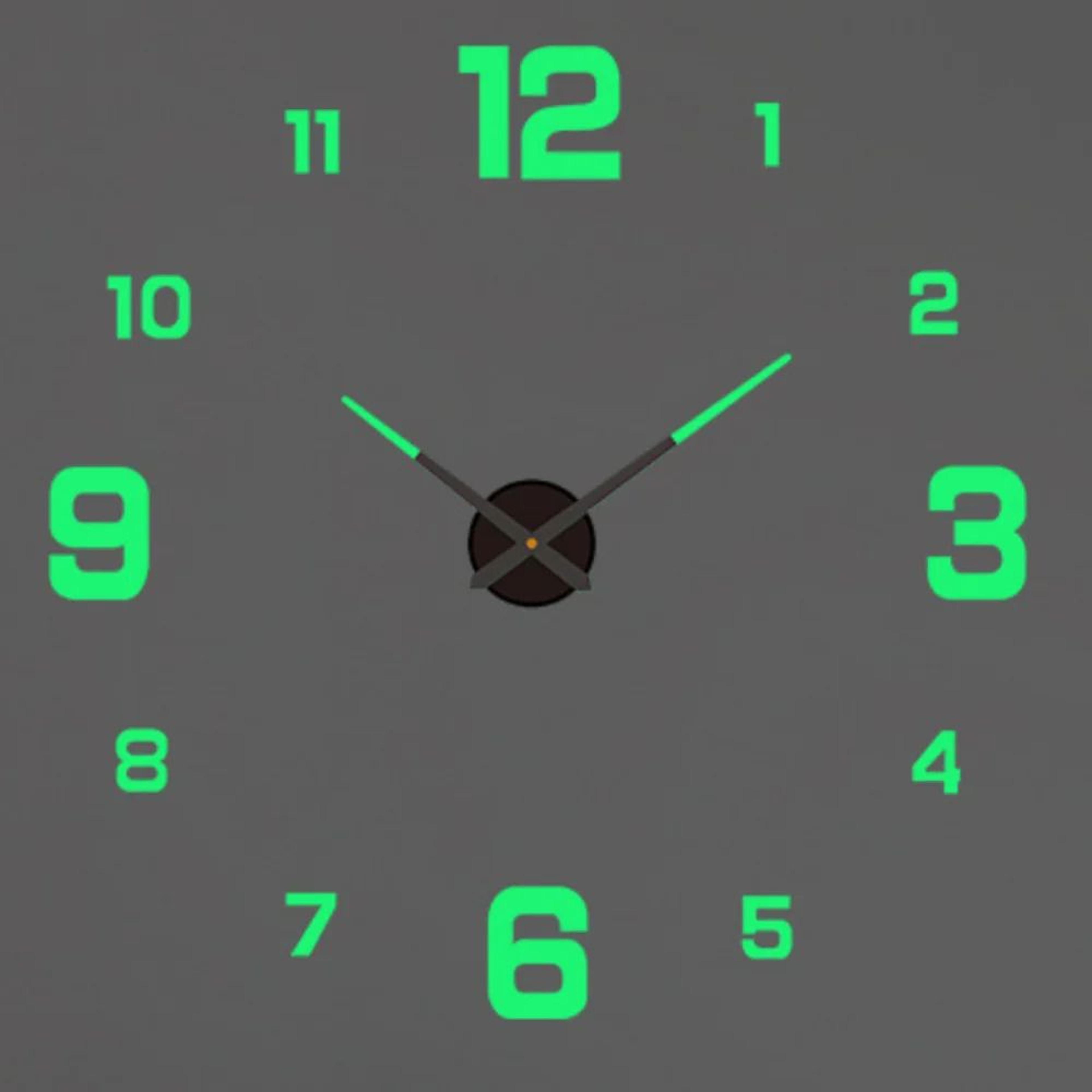Modern DIY 3D Wall Clock Large Acrylic Mirror Stickers For Home Decor 16