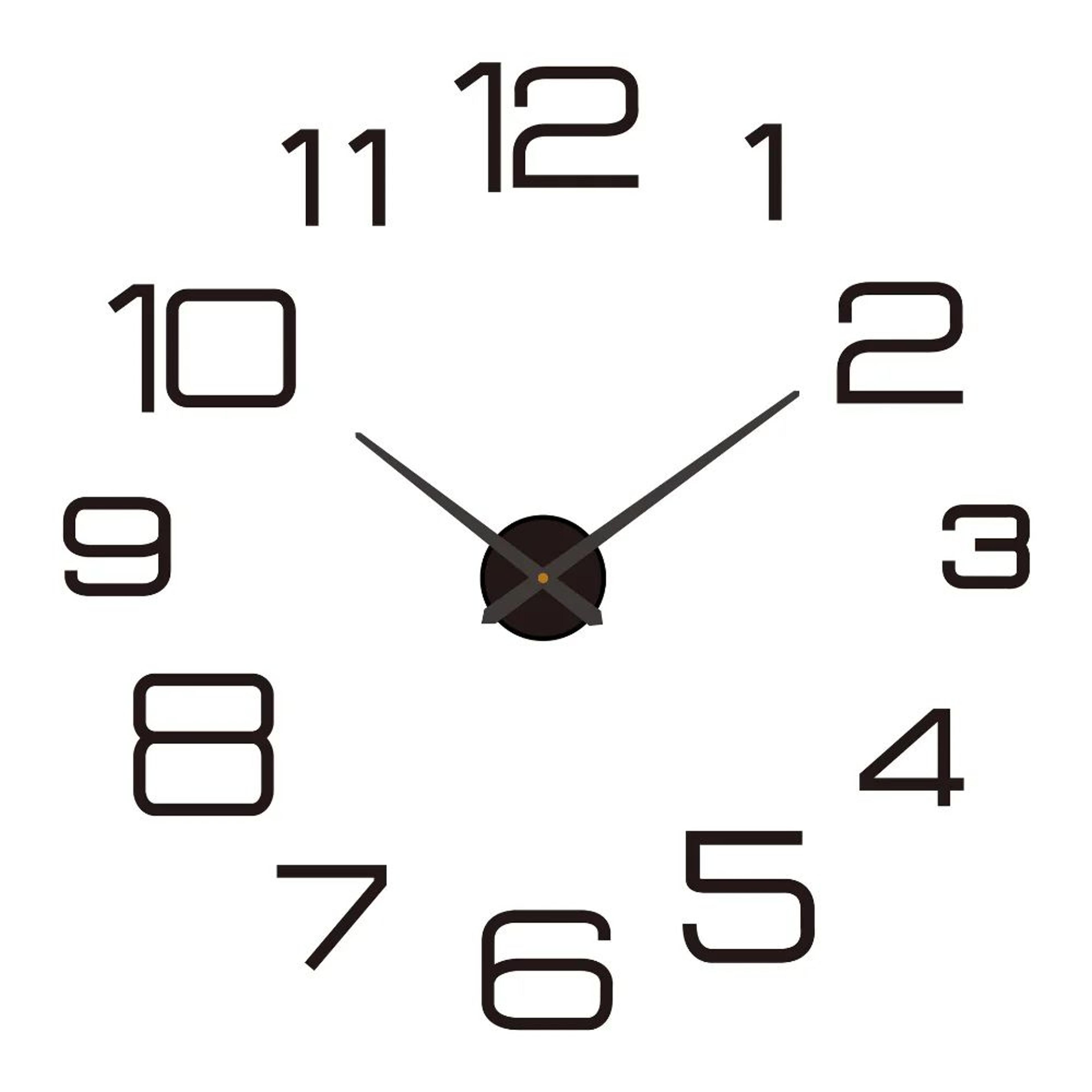 Modern DIY 3D Wall Clock Large Acrylic Mirror Stickers For Home Decor 17