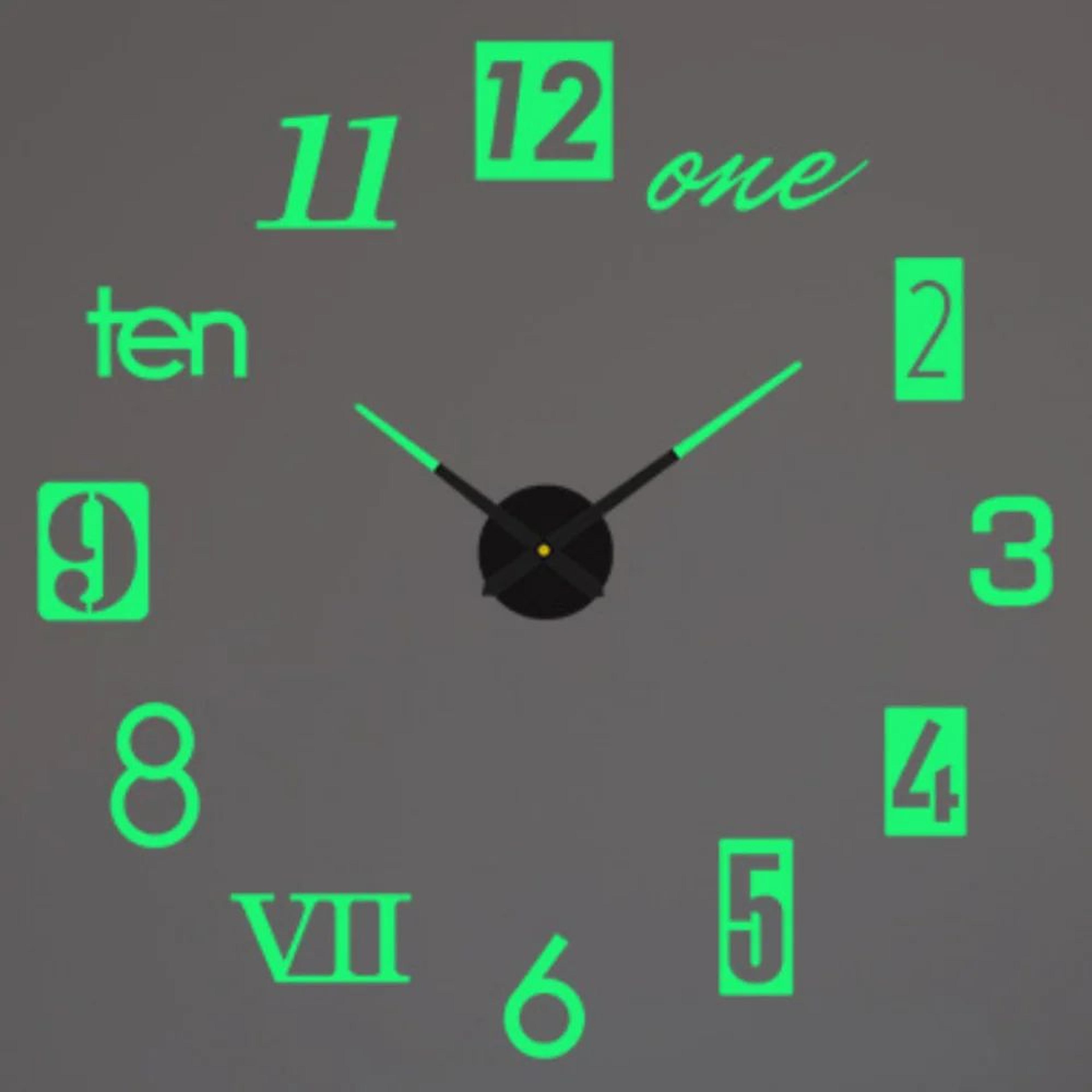 Modern DIY 3D Wall Clock Large Acrylic Mirror Stickers For Home Decor 6