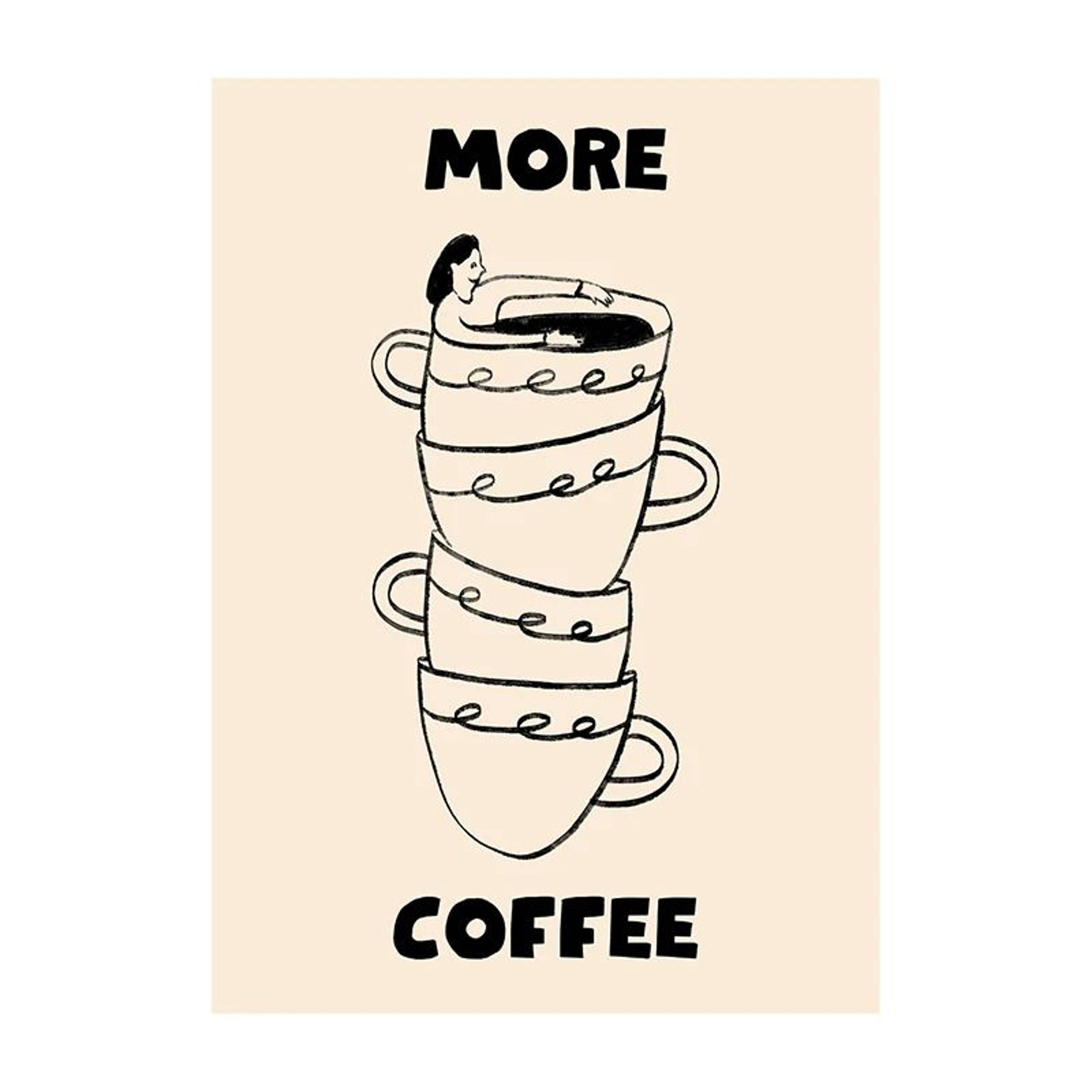 Coffee Diver Canvas Wall Art Surreal Coffee Lover Poster For Kitchen Decor 23