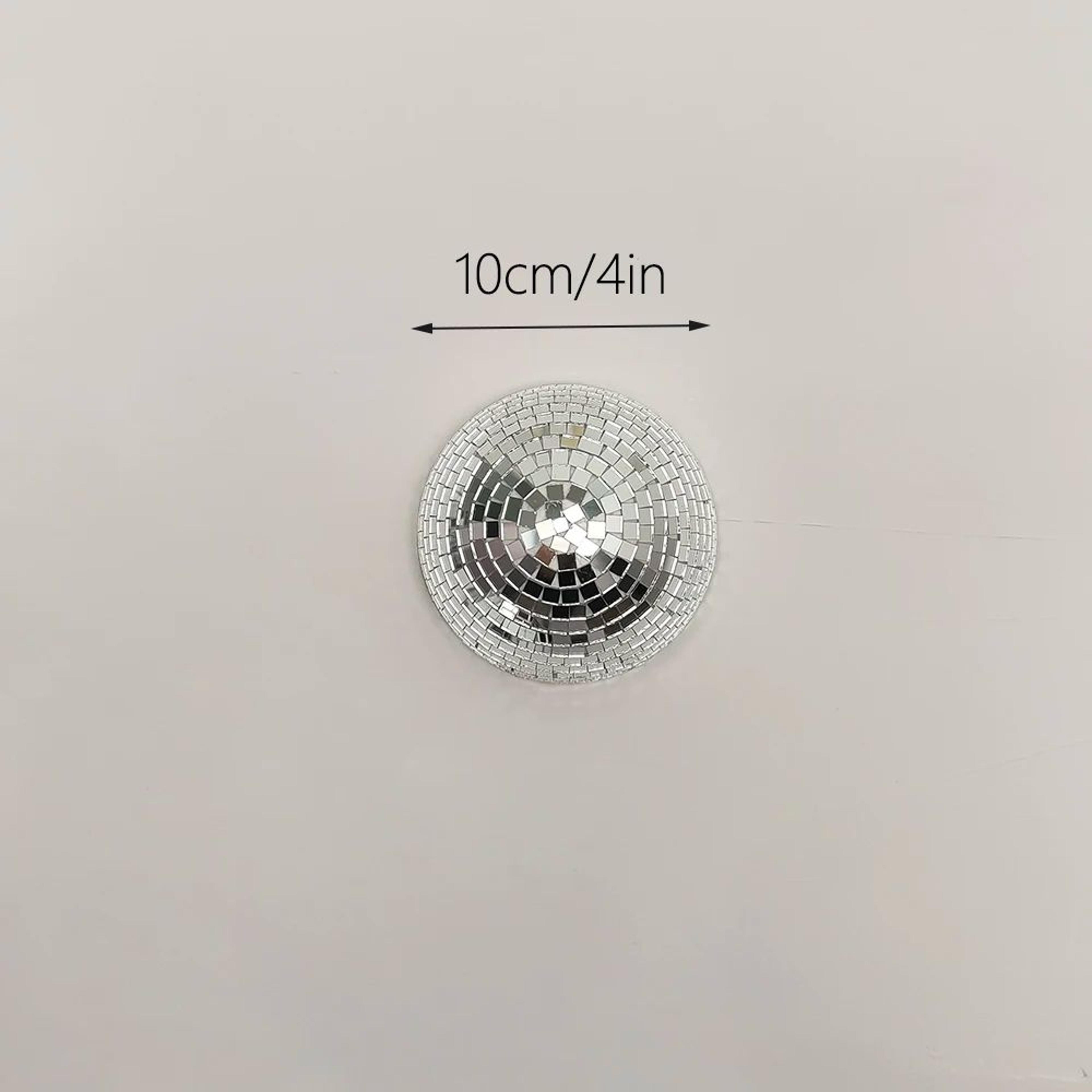 Half Disco Ball Wall Mirror Decor Metallic Reflective Art For Modern Interiors 11