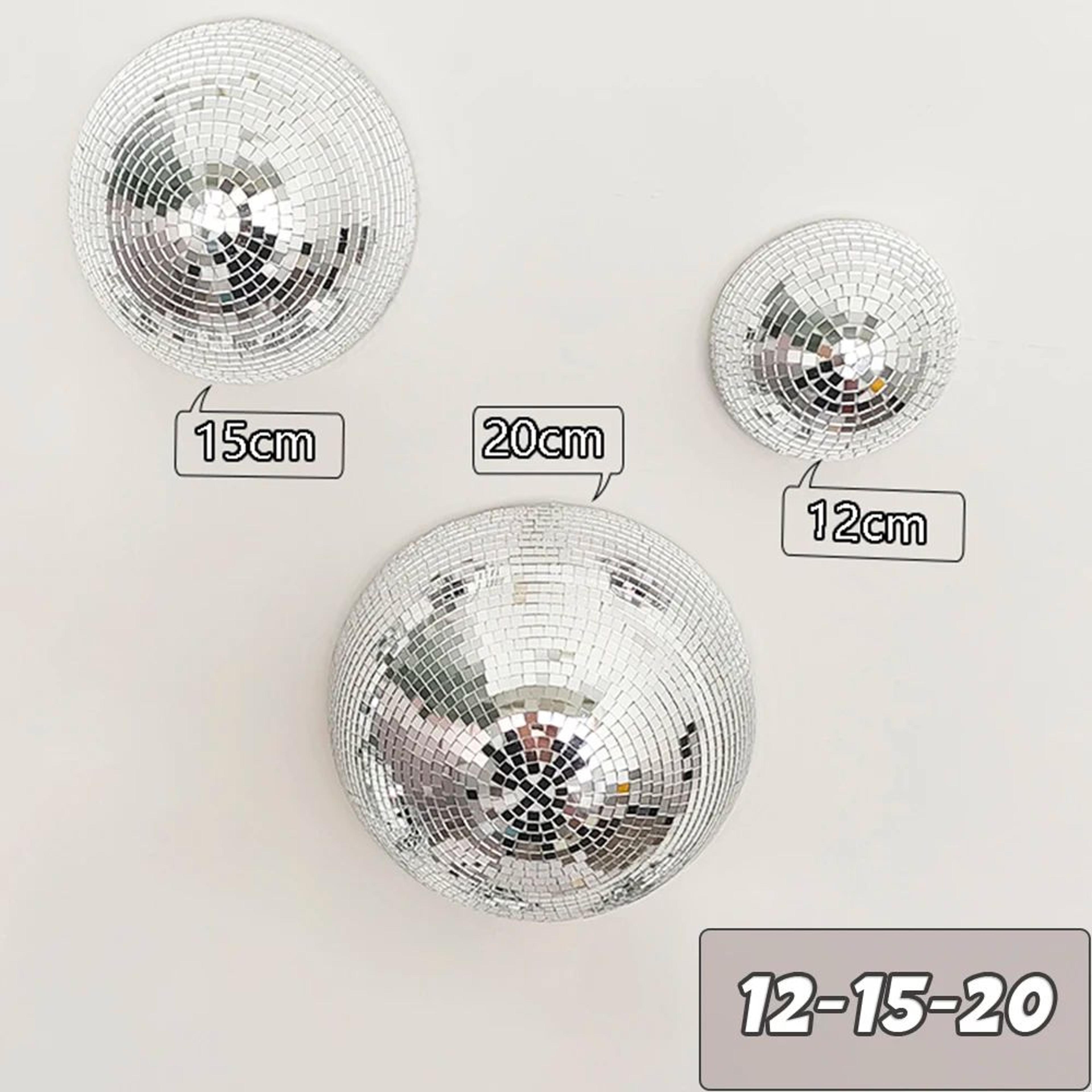 Half Disco Ball Wall Mirror Decor Metallic Reflective Art For Modern Interiors 12
