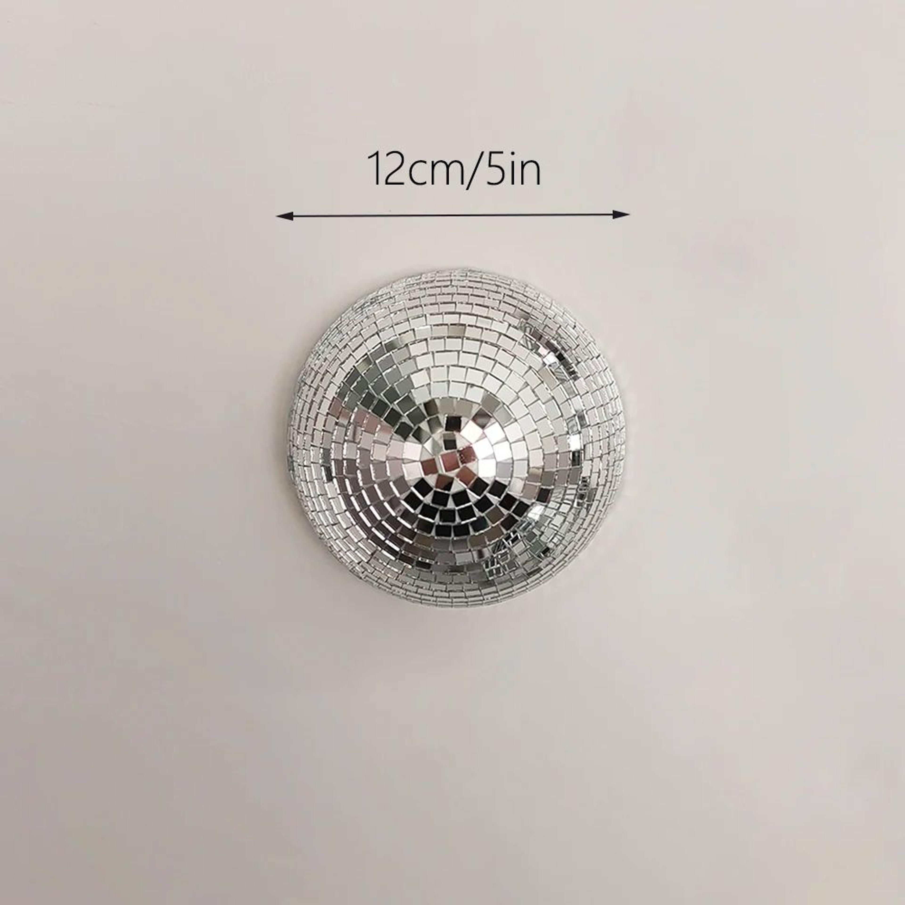 Half Disco Ball Wall Mirror Decor Metallic Reflective Art For Modern Interiors 13