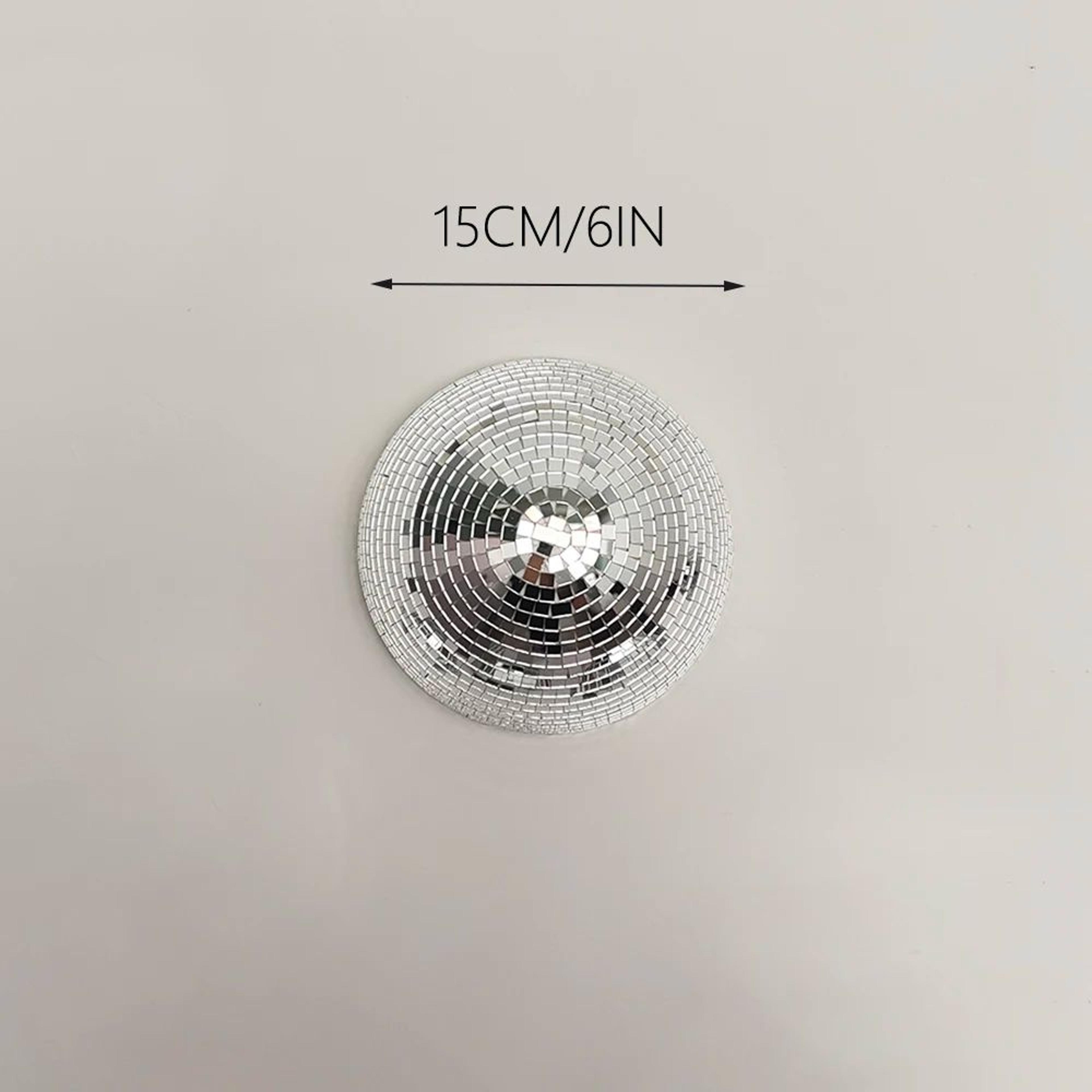 Half Disco Ball Wall Mirror Decor Metallic Reflective Art For Modern Interiors 14