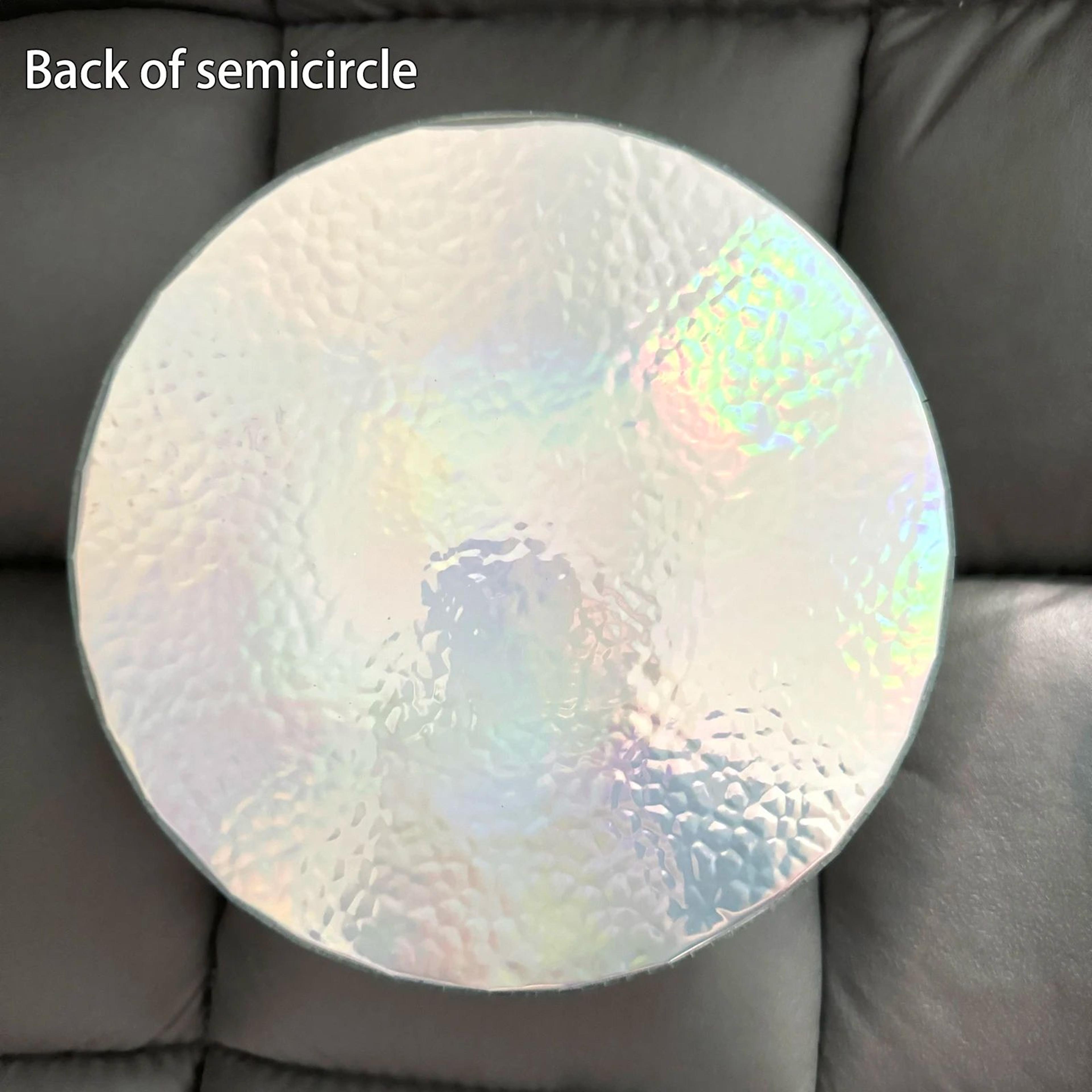 Half Disco Ball Wall Mirror Decor Metallic Reflective Art For Modern Interiors 4