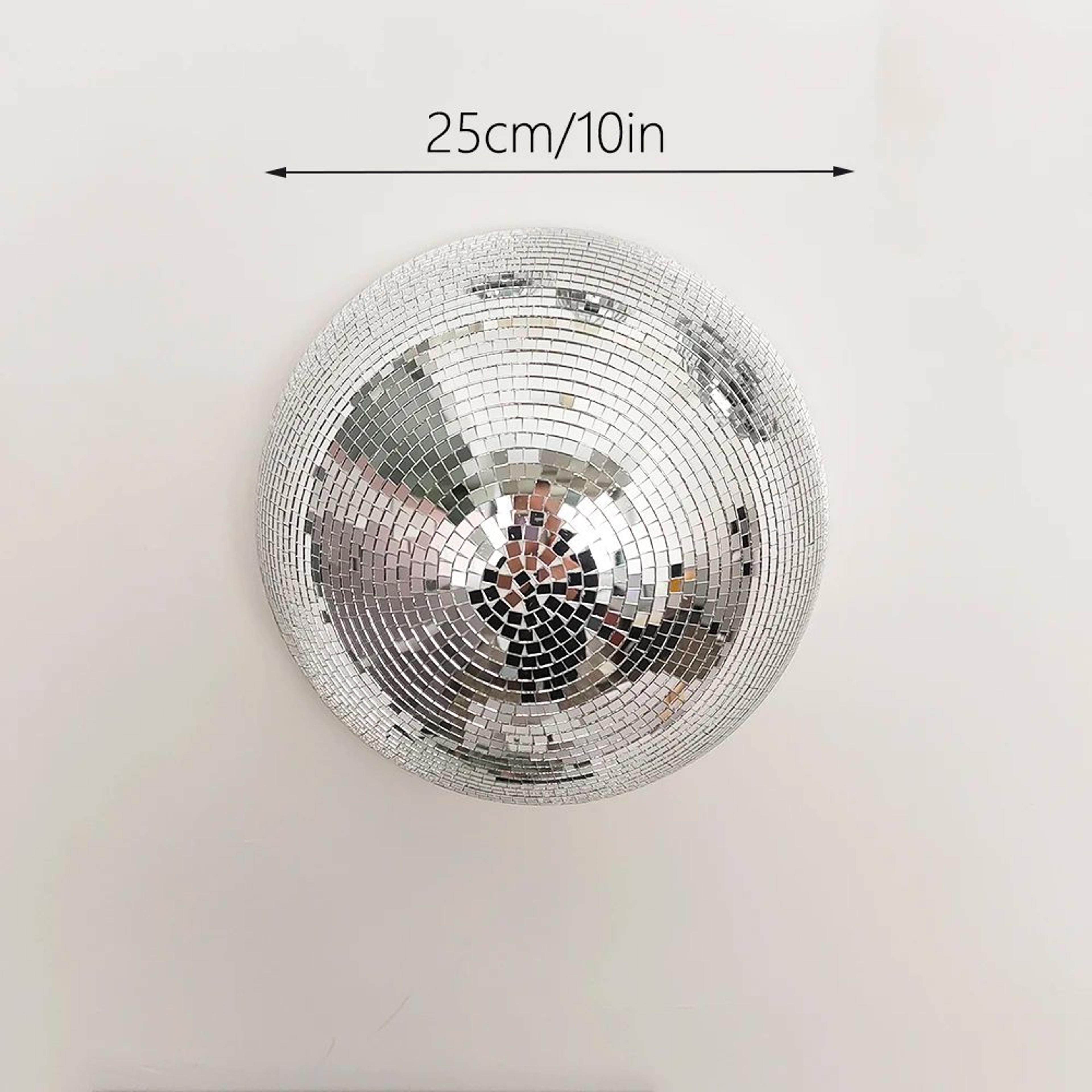 Half Disco Ball Wall Mirror Decor Metallic Reflective Art For Modern Interiors 7