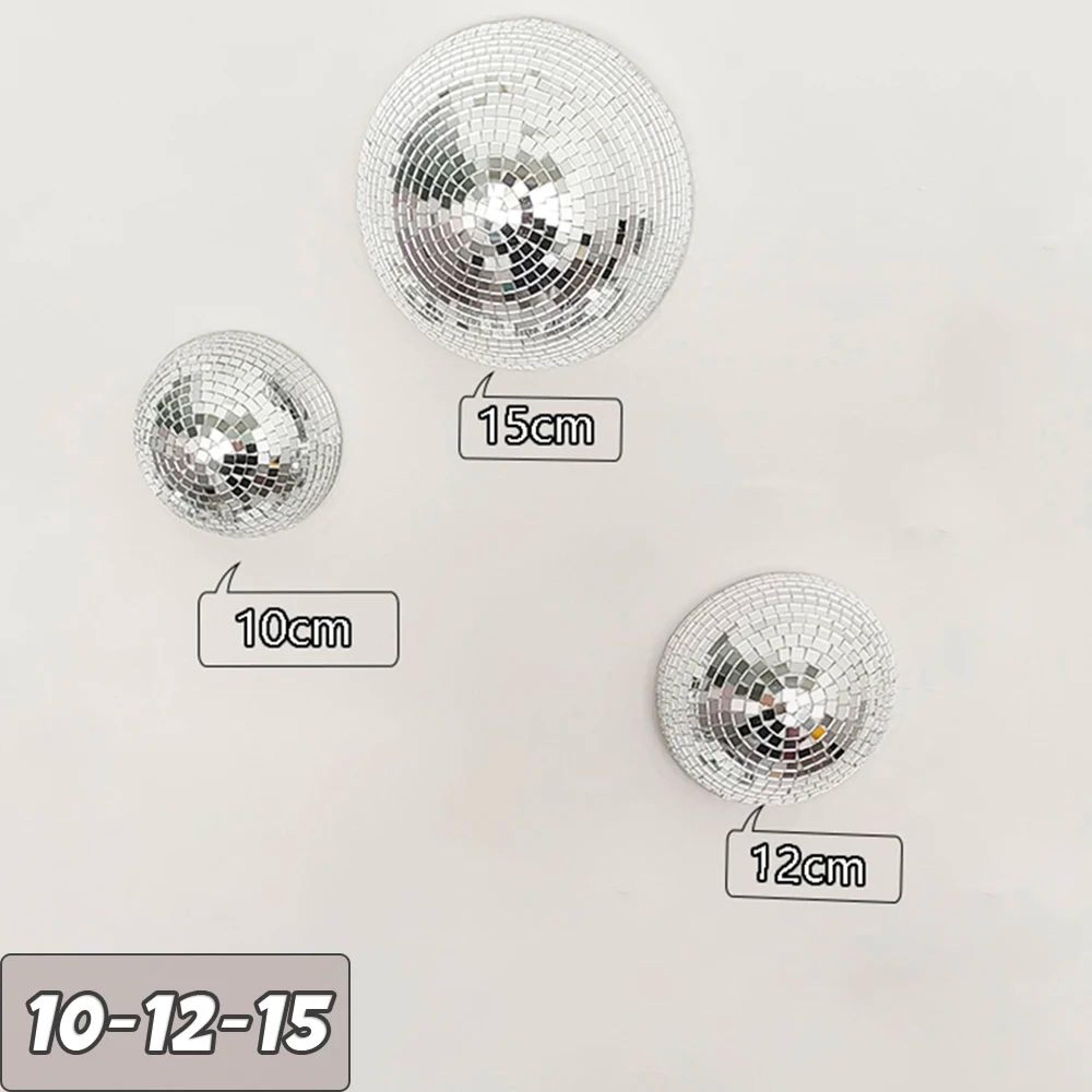 Half Disco Ball Wall Mirror Decor Metallic Reflective Art For Modern Interiors 8