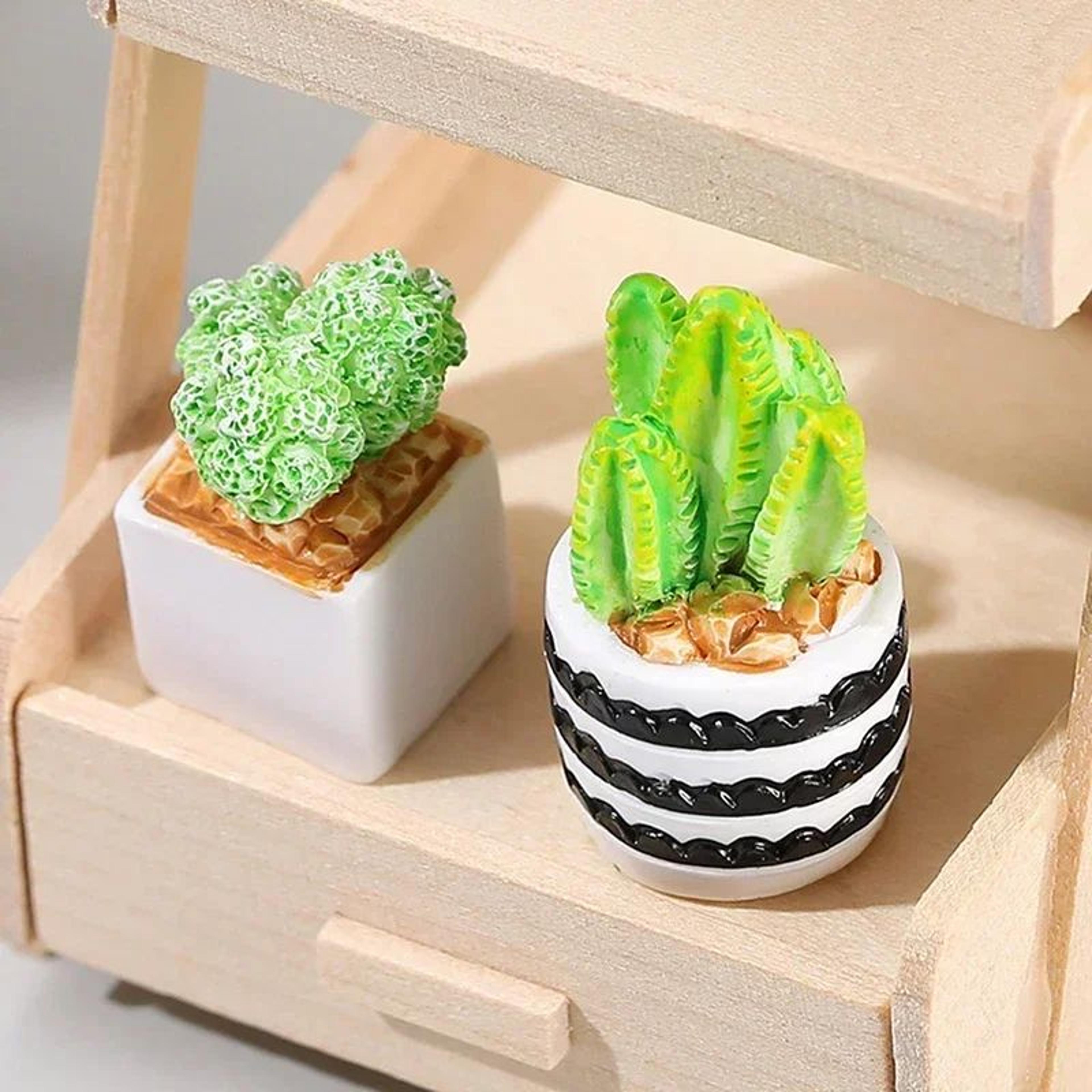 Mini Dollhouse Plant Pot Realistic Miniature Flower Vase Decor 2