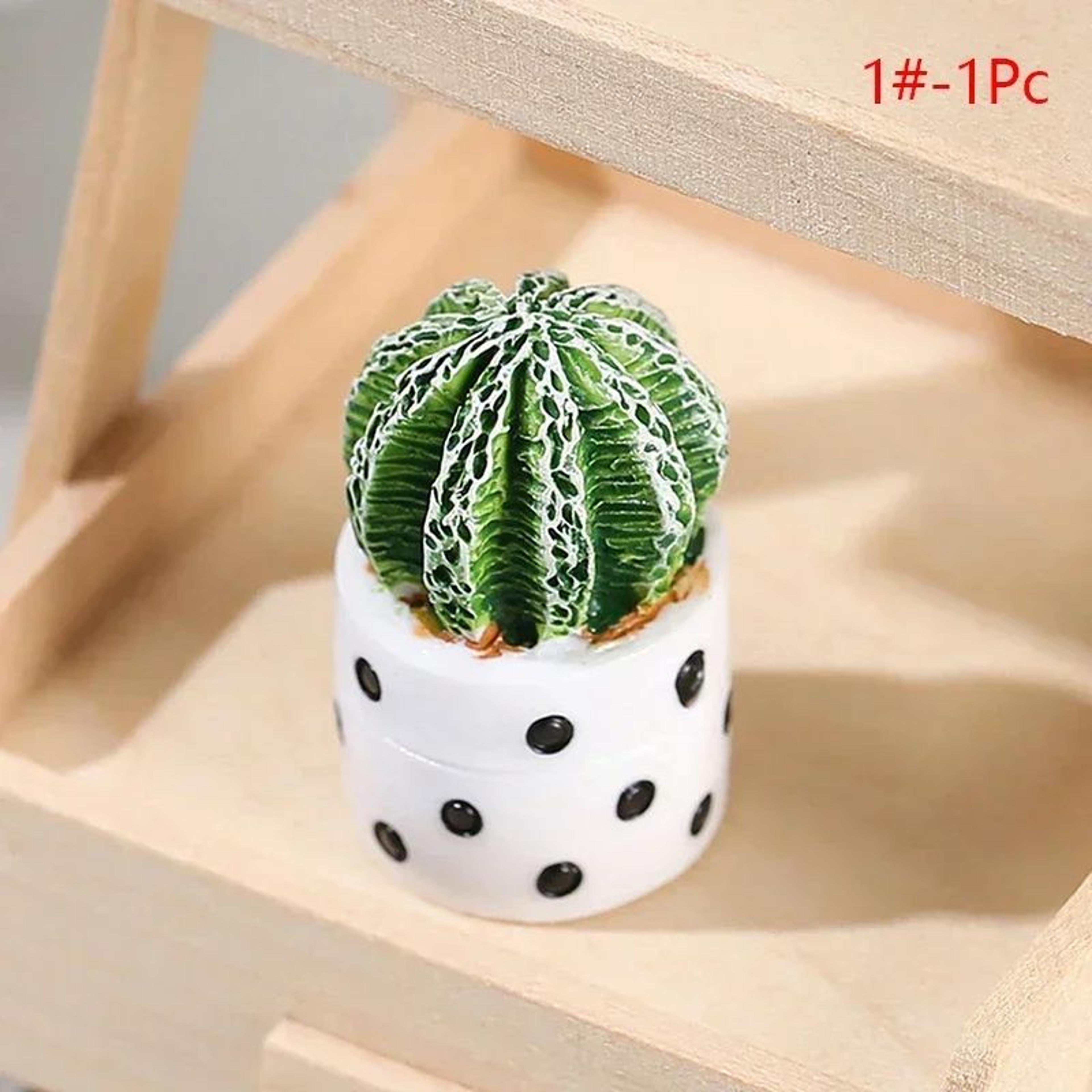 Mini Dollhouse Plant Pot Realistic Miniature Flower Vase Decor 6