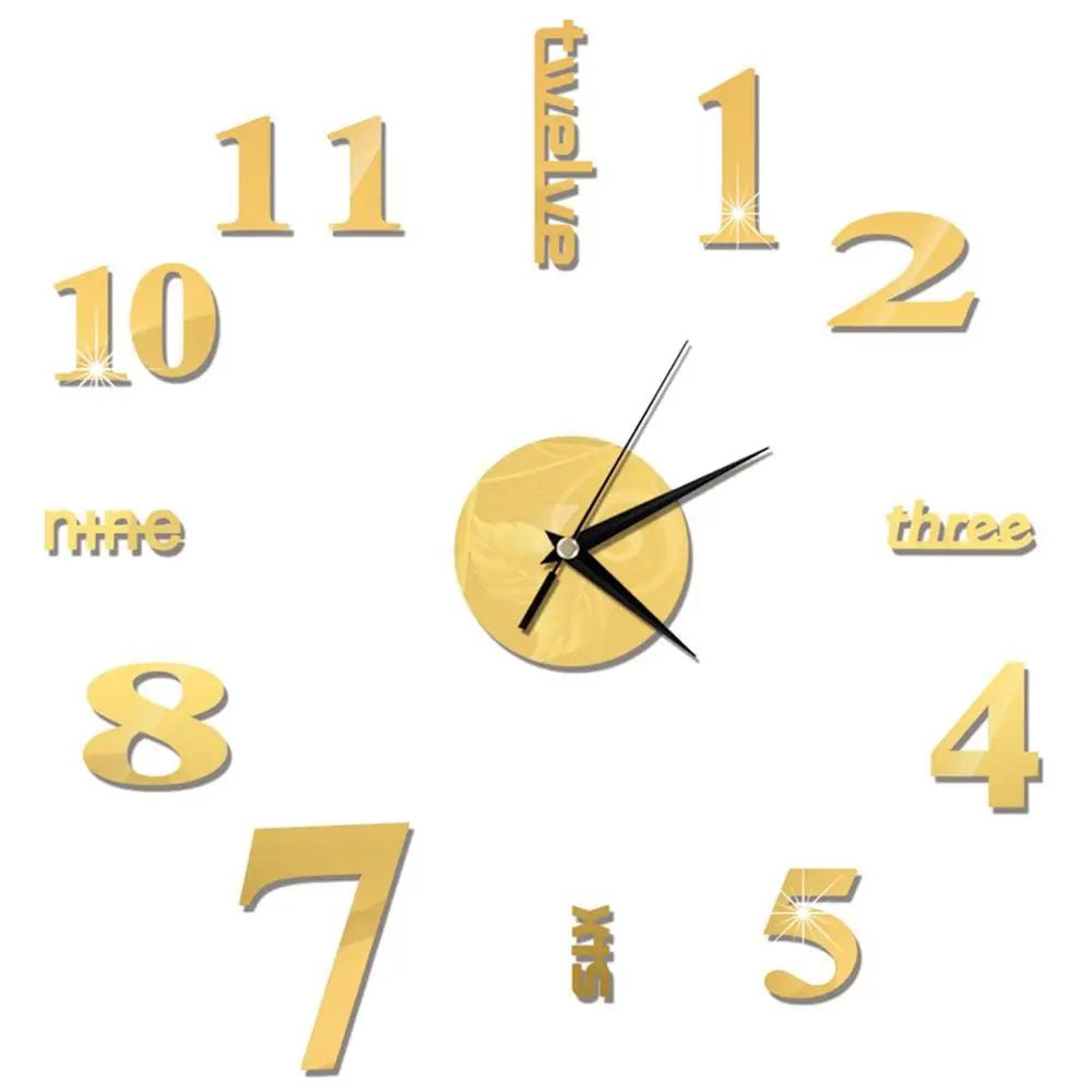 Modern DIY Mirror Wall Clock Frameless Decorative Wall Clock Sticker 10