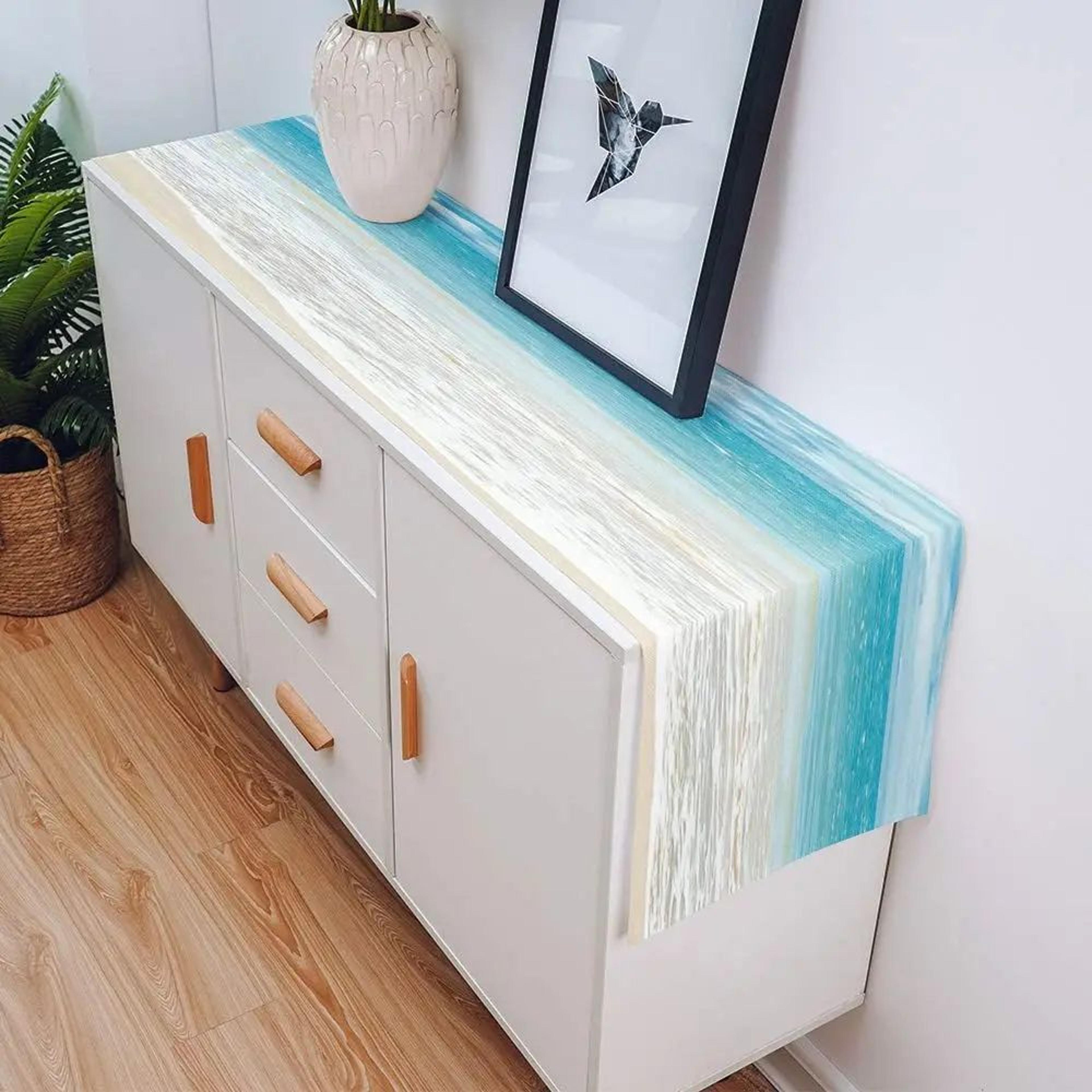 Ocean Beach Table Runner Linen Coastal Dining Table Decor 3