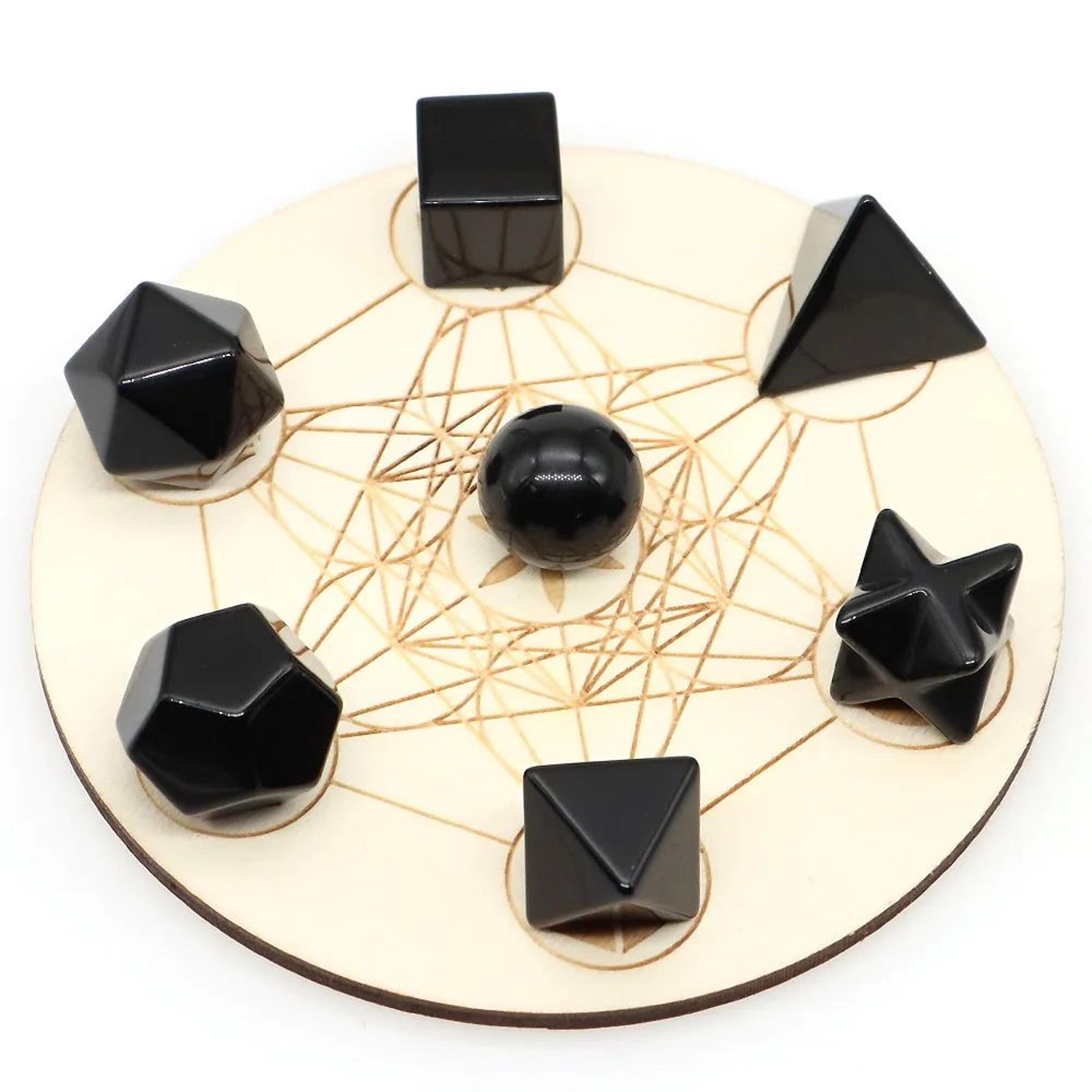 Sacred Geometry Crystal Set Platonic Solid Healing Stones For Chakra Balance And Energy Alignment 15