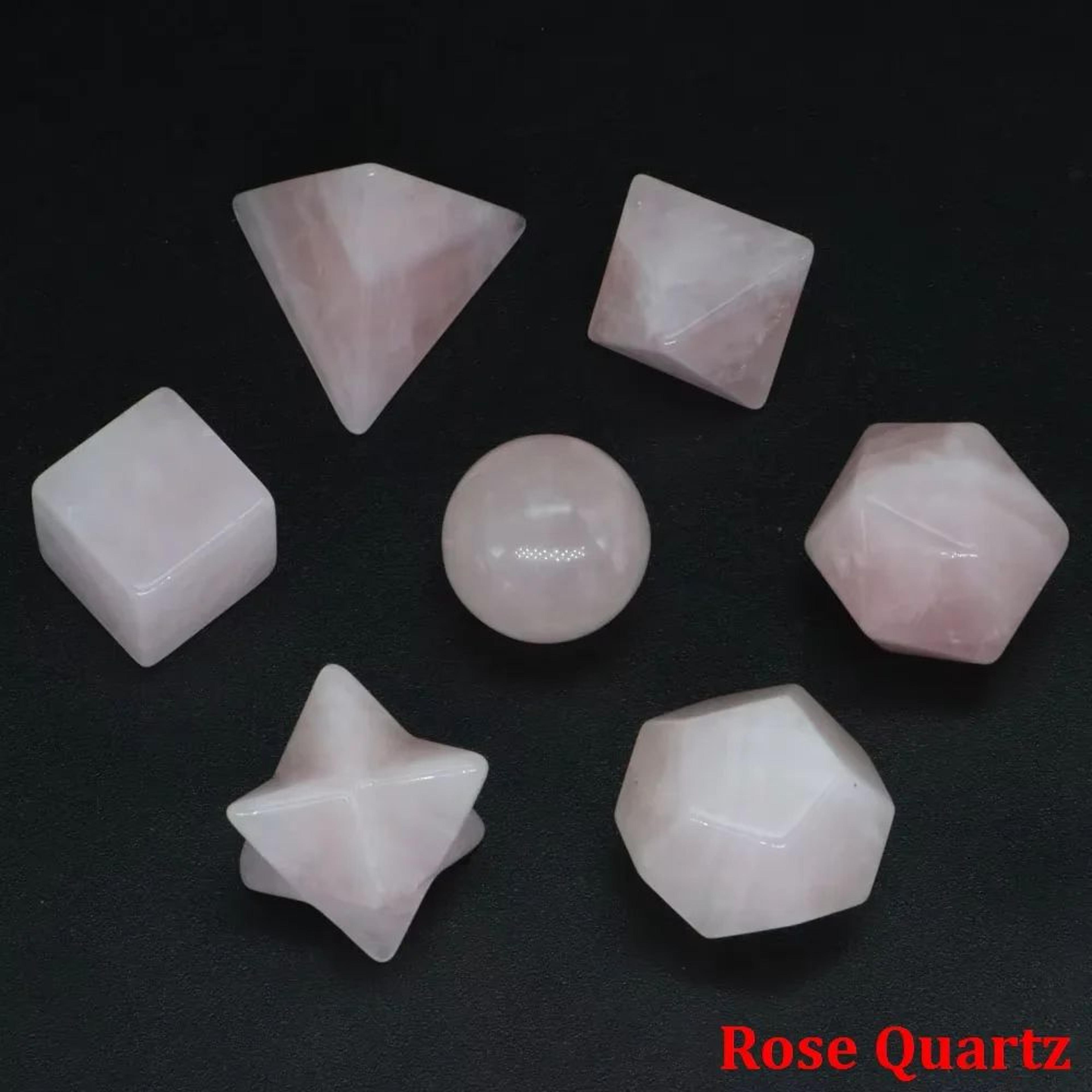 Sacred Geometry Crystal Set Platonic Solid Healing Stones For Chakra Balance And Energy Alignment 10