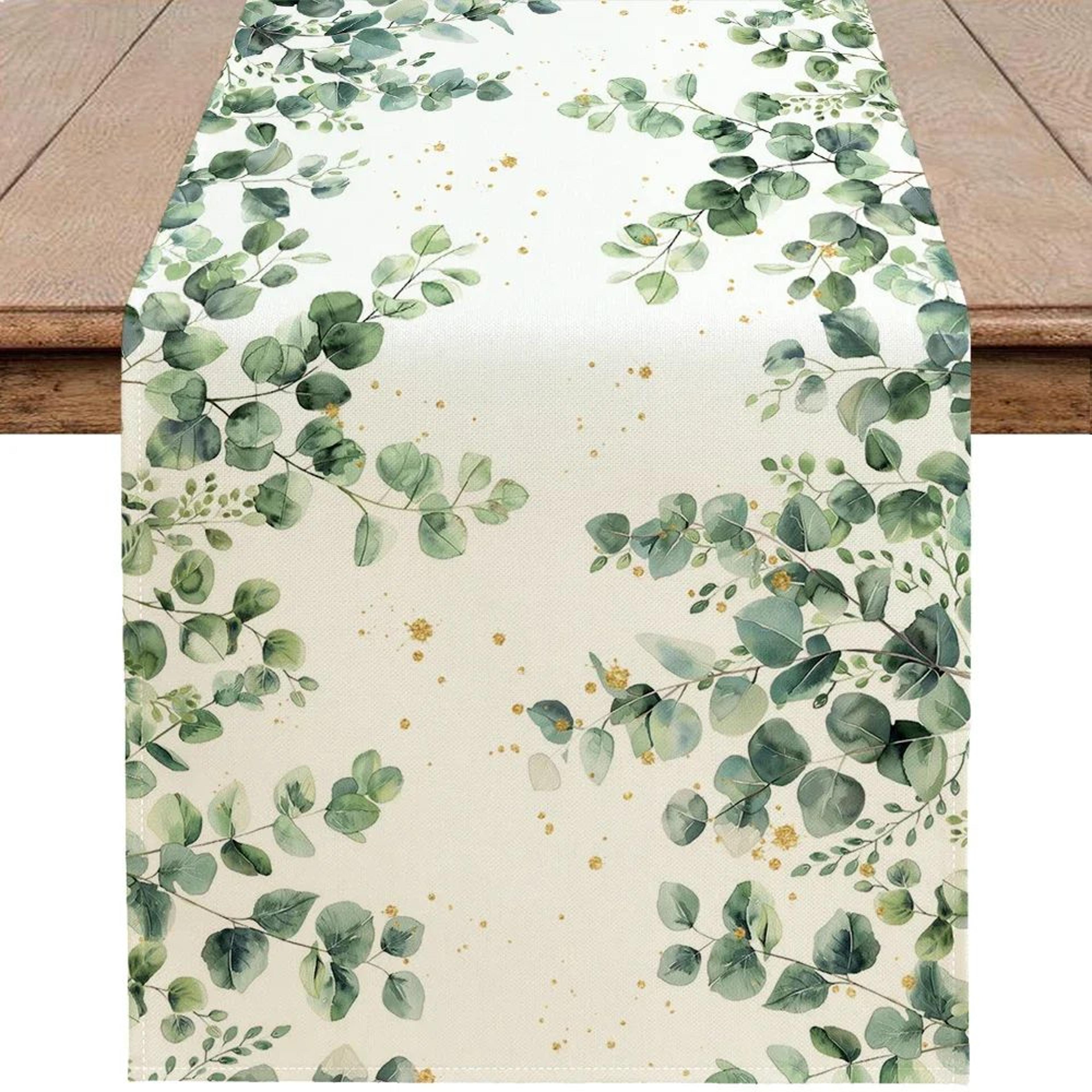 Eucalyptus Table Runner For Spring Table Decor And Farmhouse Dining Styling 7