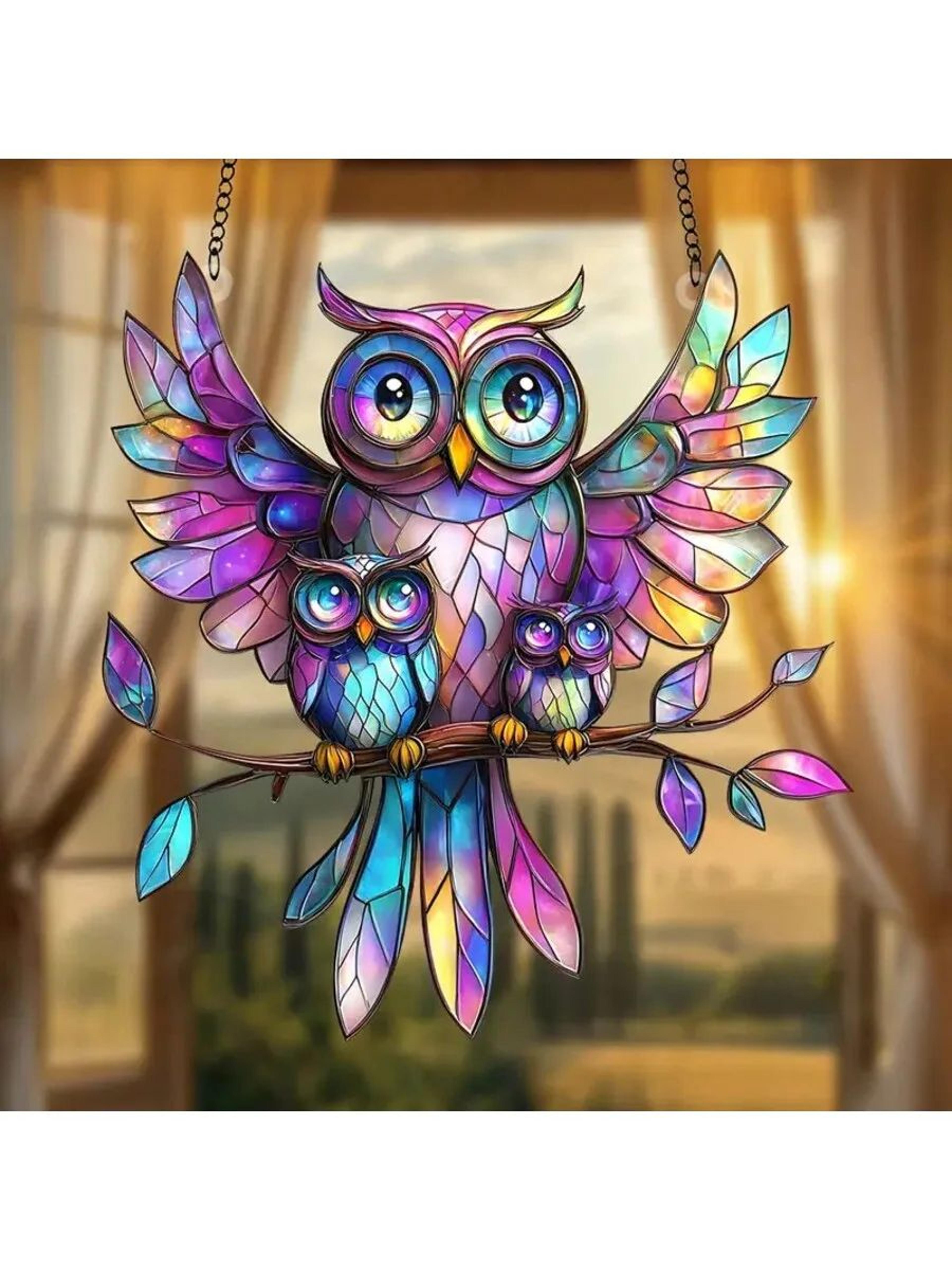 Colorful Owl Hanging Light Decorative Pendant Animal Home Decor 9