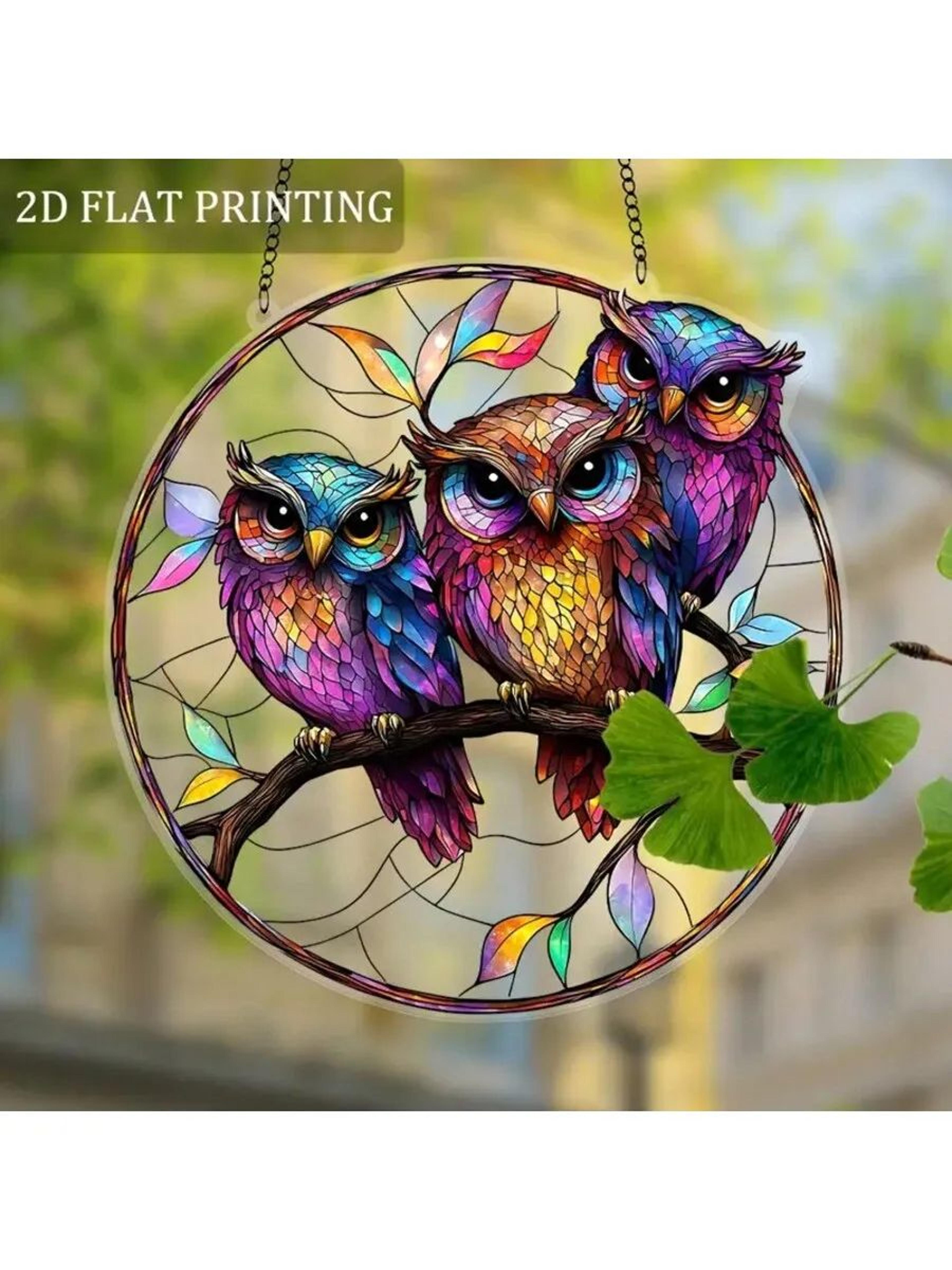 Colorful Owl Hanging Light Decorative Pendant Animal Home Decor 11