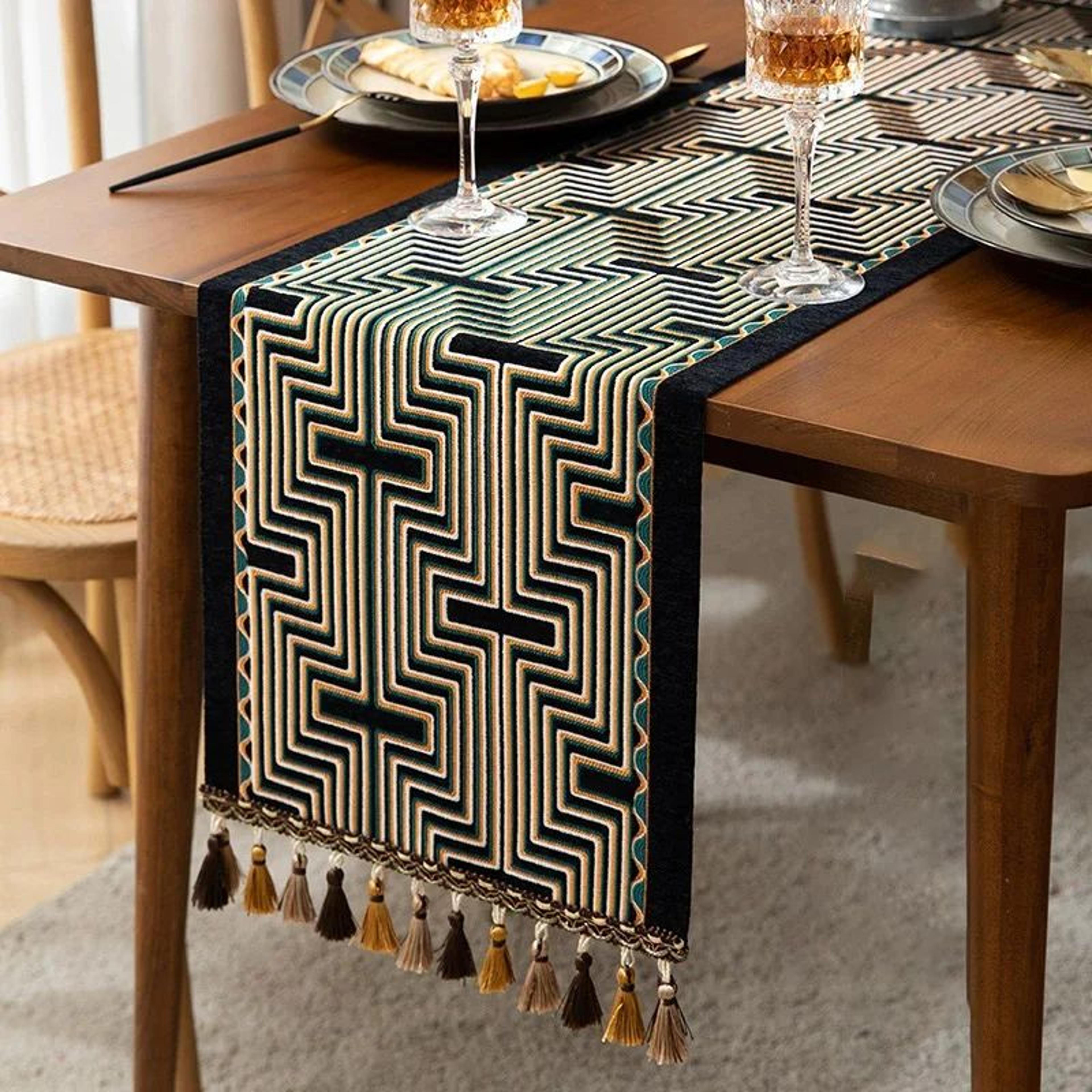 Farmhouse Lemon Floral Table Runner Kitchen Dining Table Decor 12