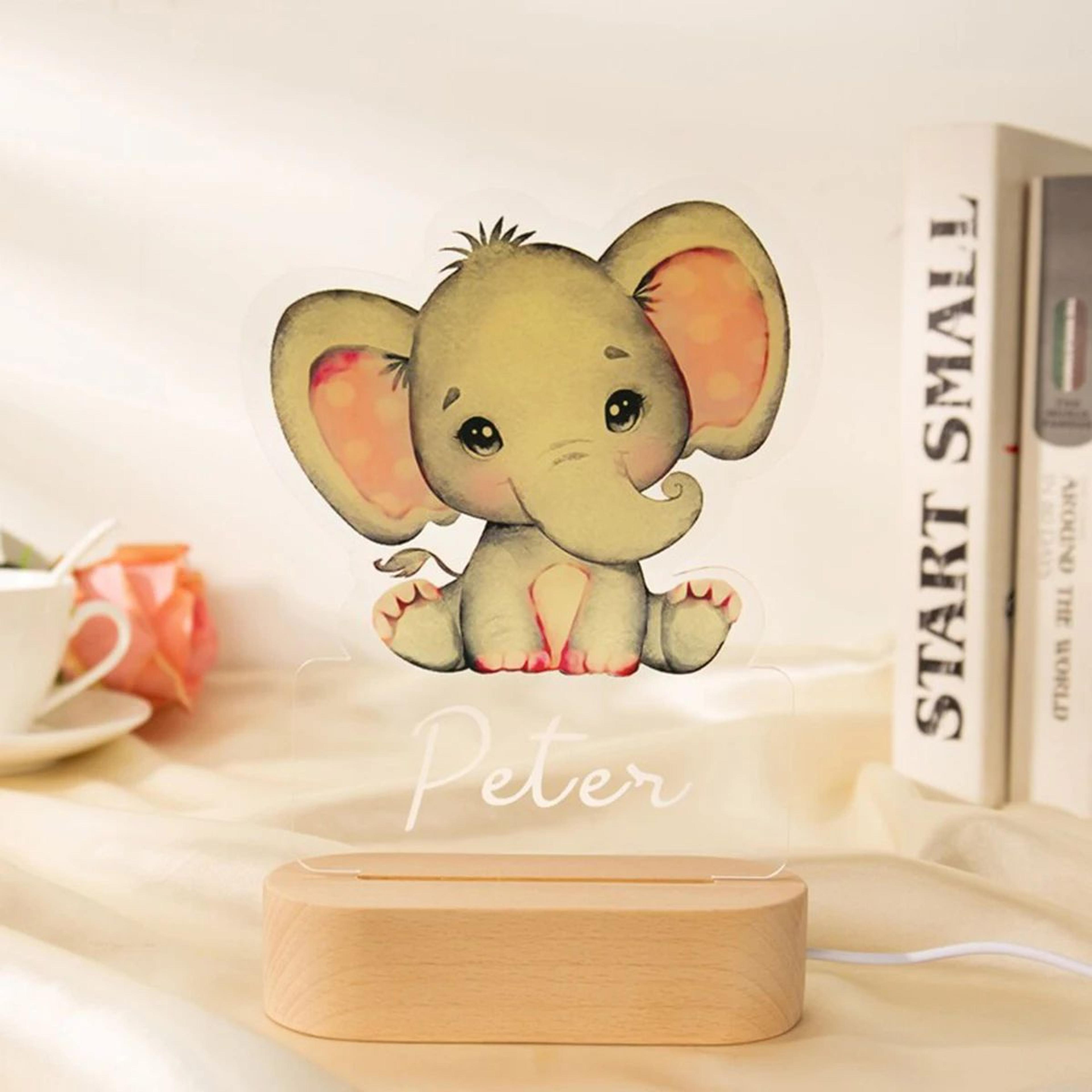 Personalized Kids Name Night Light Custom Acrylic Animal Lamp 2