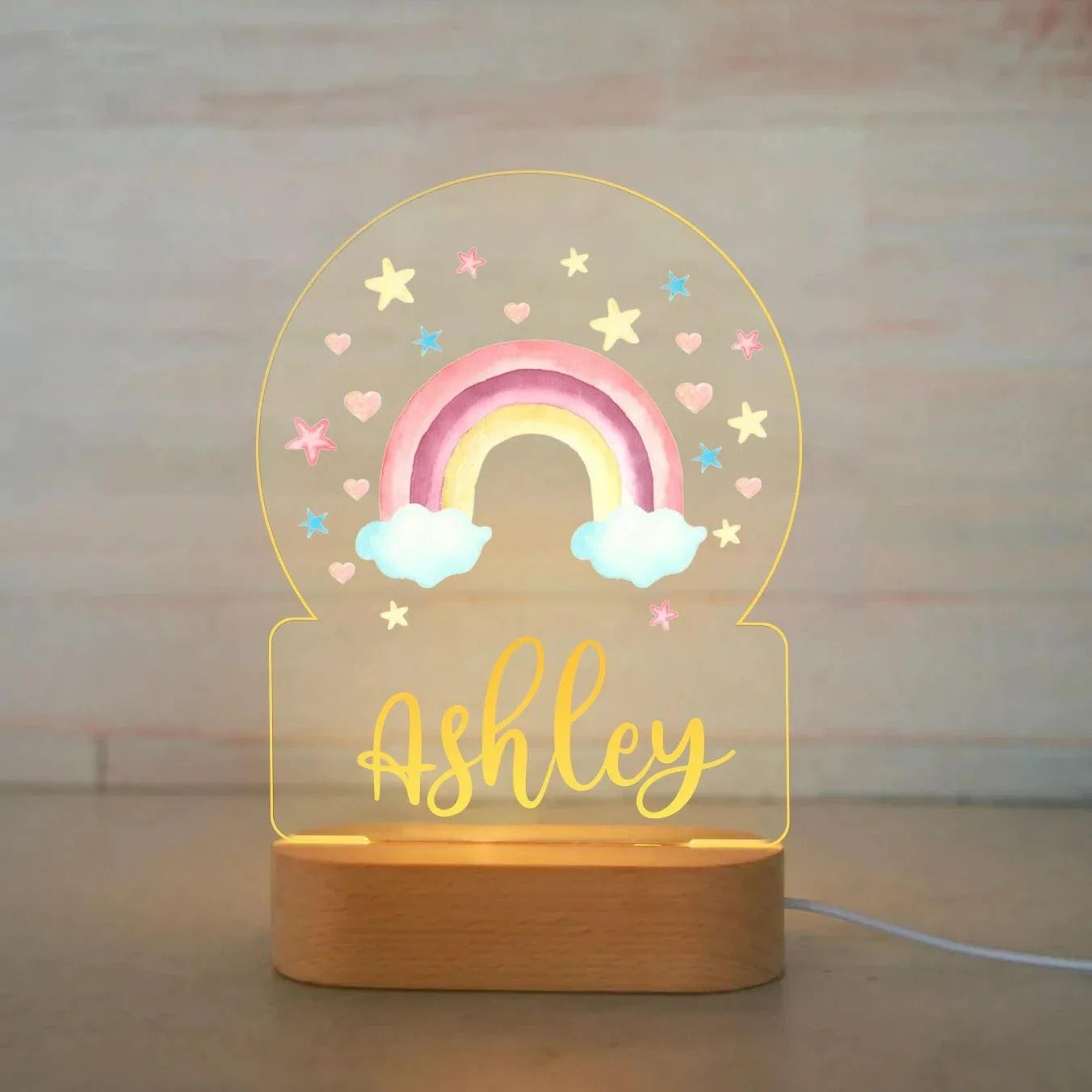 Personalized Kids Name Night Light Custom Acrylic Animal Lamp 13
