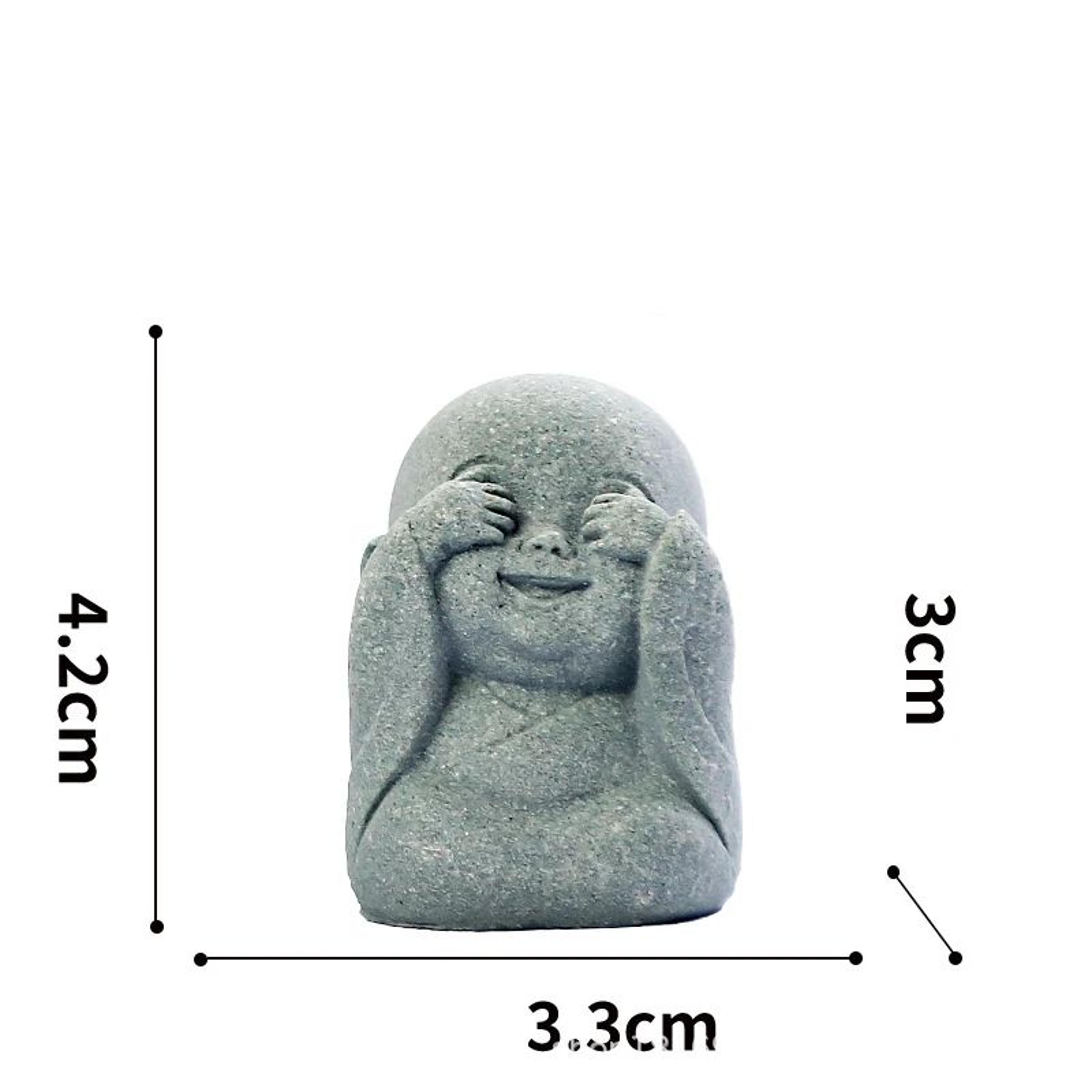 Zen Monk Statue Set Meditation Decor Mini Buddha Figurines 8