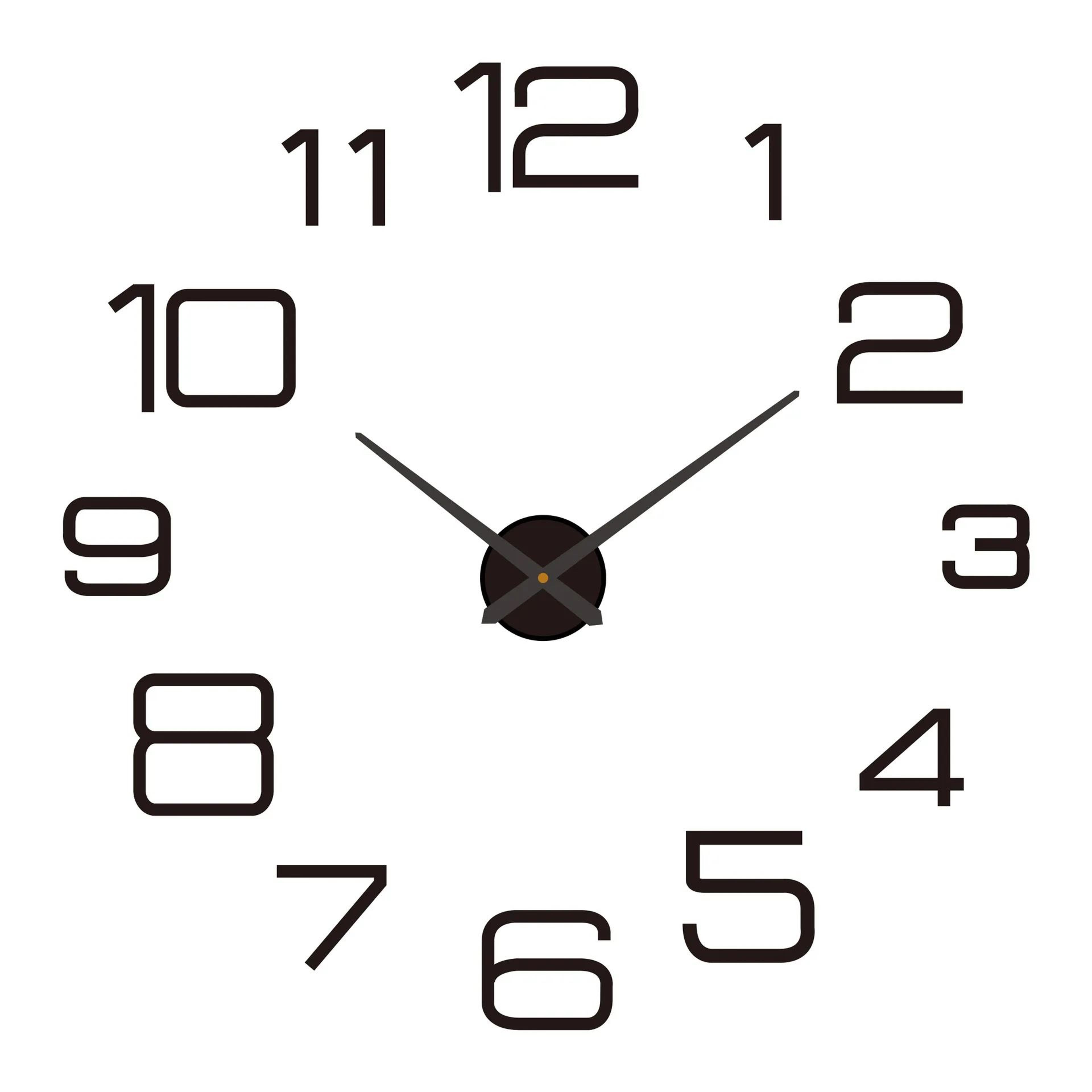 3D DIY Wall Clock Luminous Frameless Modern Wall Clock Decor 6