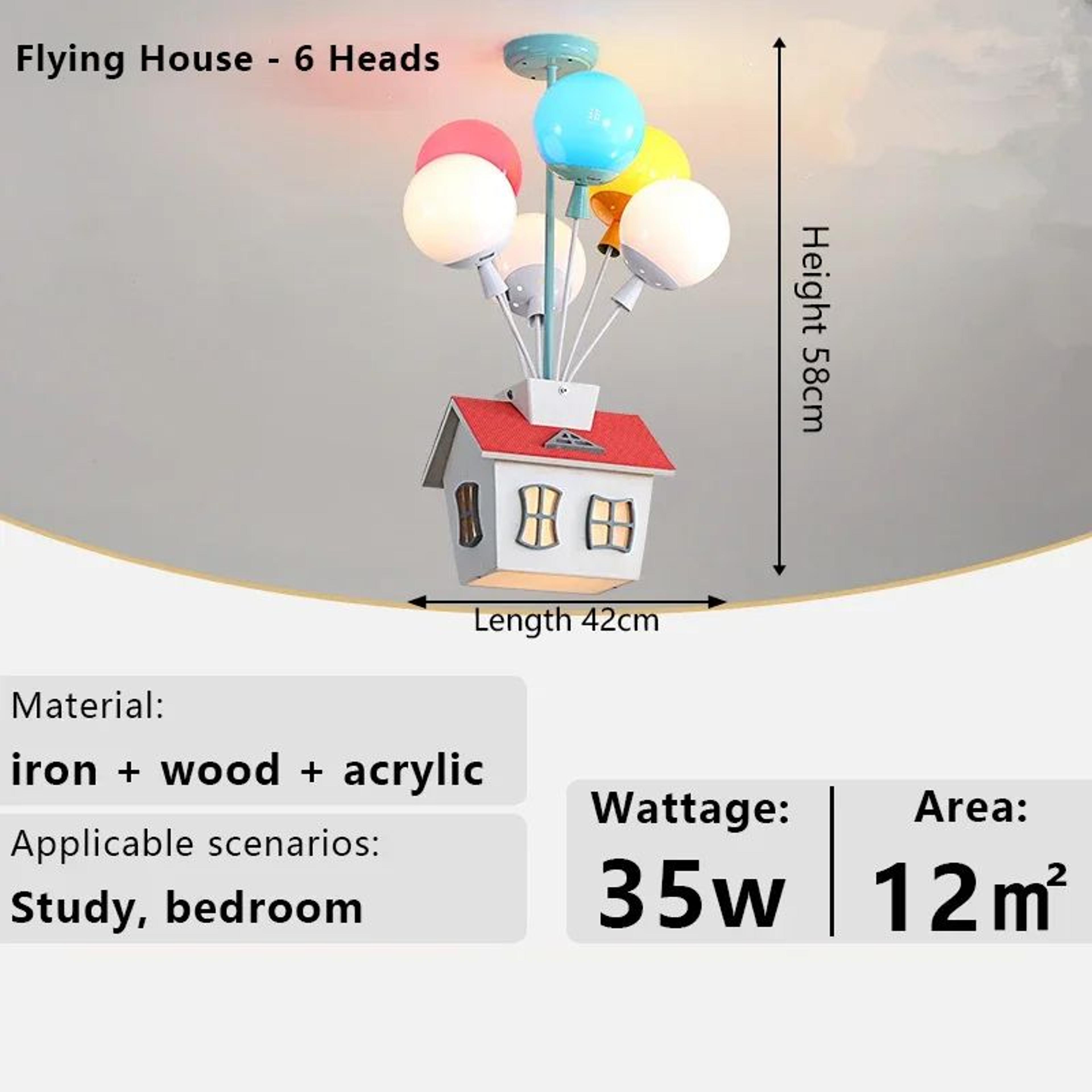 Kids Balloon Chandelier Wooden Ceiling Light For Bedroom And Playroom Decor 10