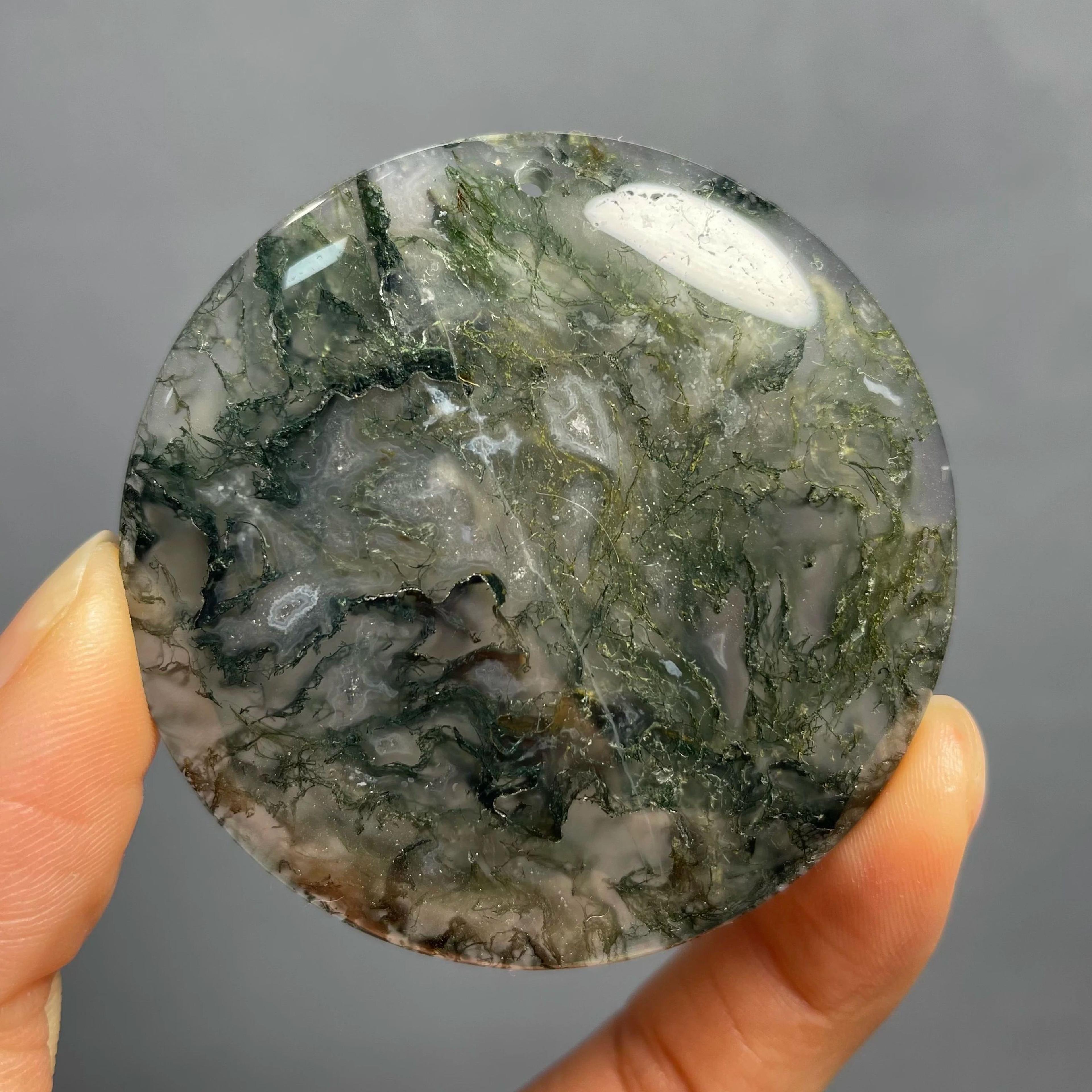 Natural Agate Crystal Pendant Polished Stone Jewelry And Home Decor Accent 25