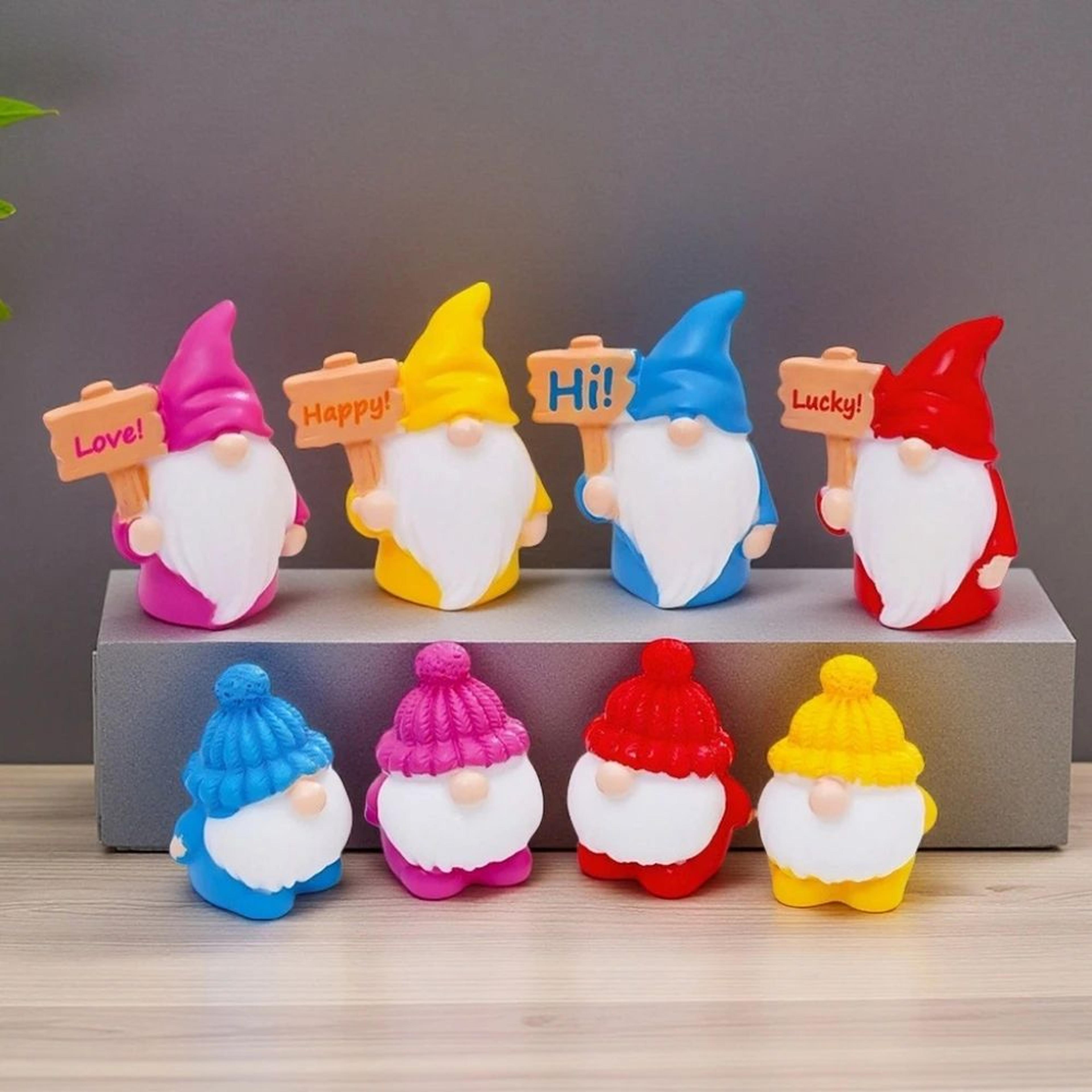Mini Garden Gnome Figurines Set Cute Dwarf Decor For DIY Landscape And Crafts 1