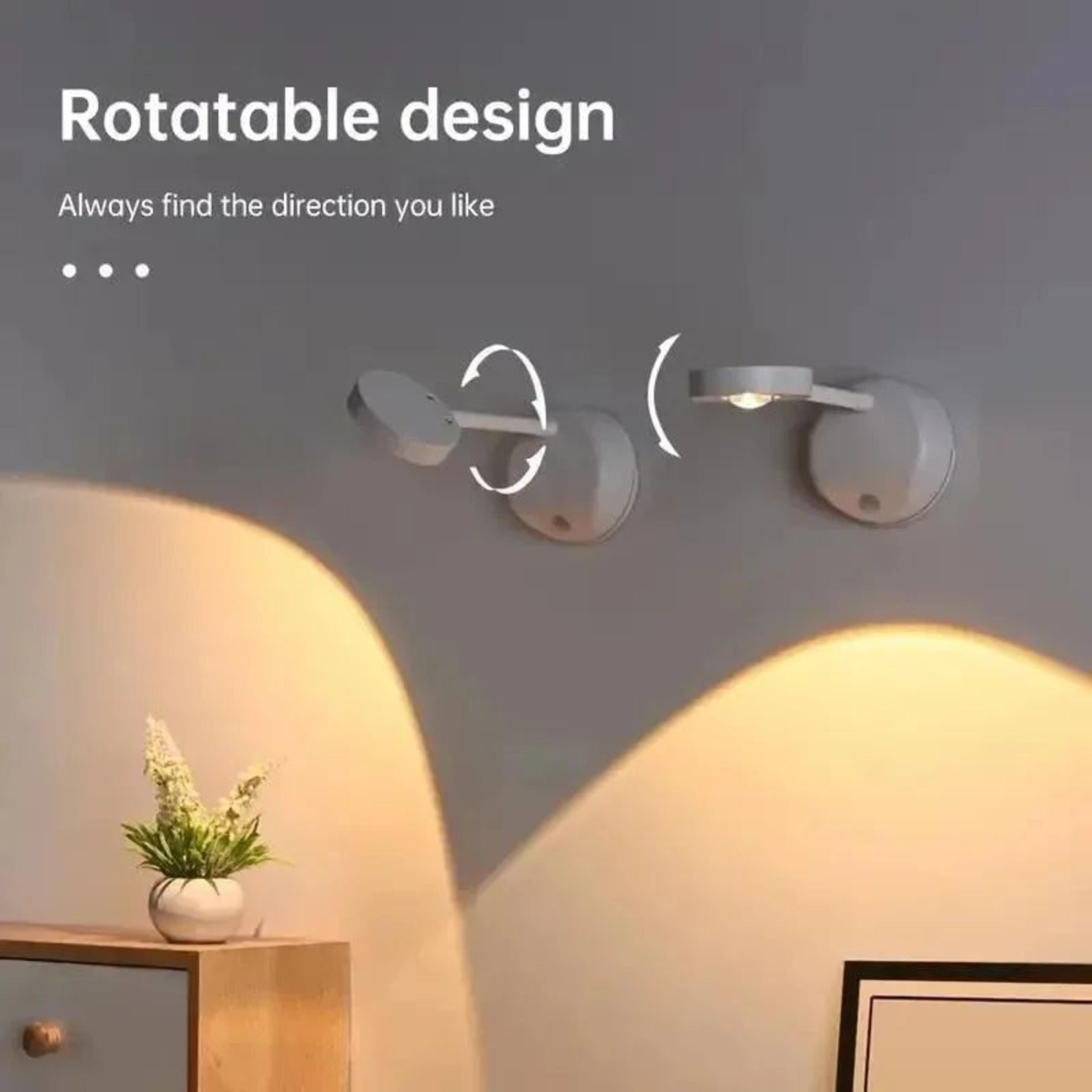 Wireless Motion Sensor LED Wall Light Rechargeable Picture Spotlight With Dimming 5