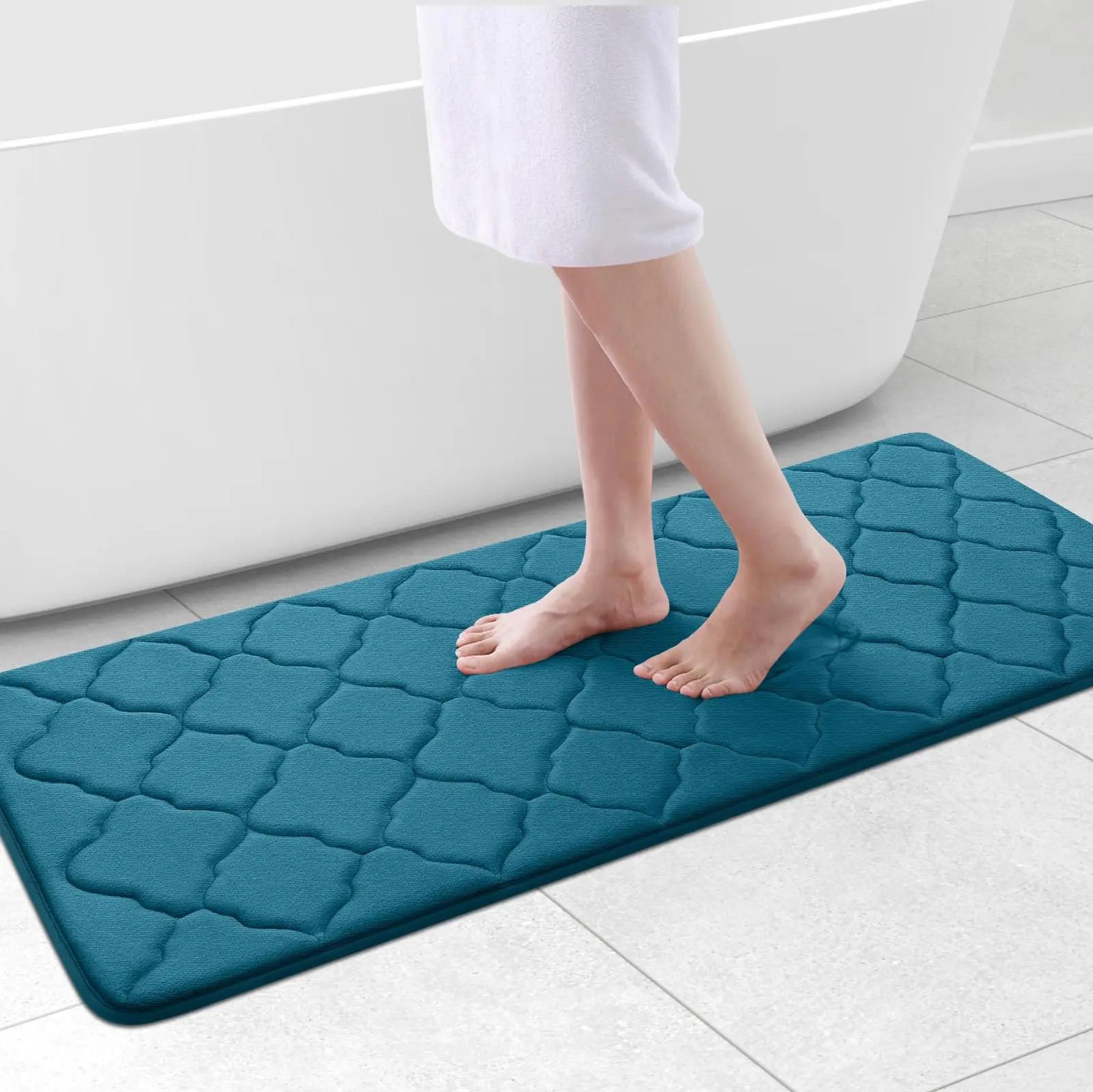 Homaxy Memory Foam Bath Mat Non Slip Soft Absorbent Bathroom Rug 22