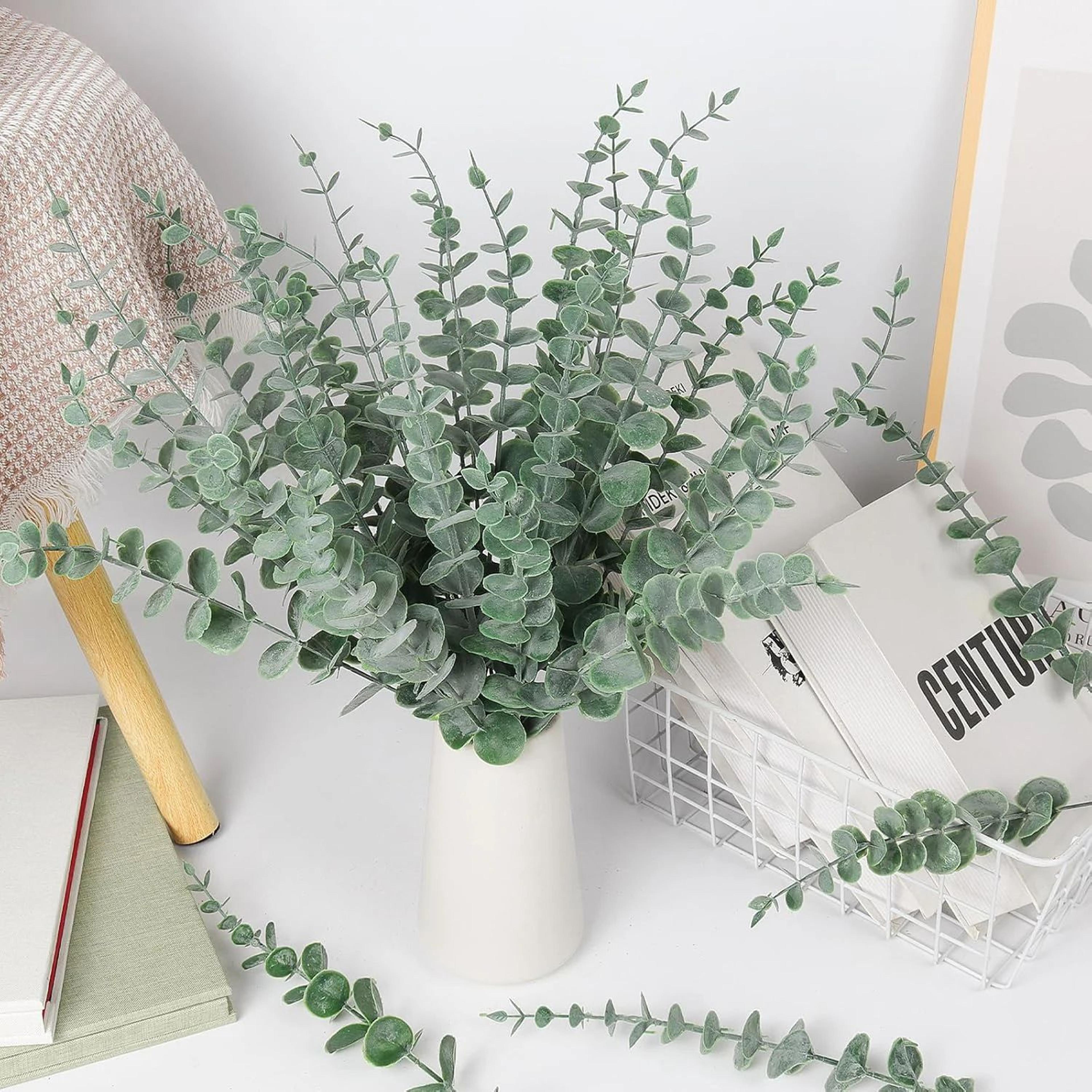 artificial eucalyptus leaves realistic faux greenery for home decor and diy
