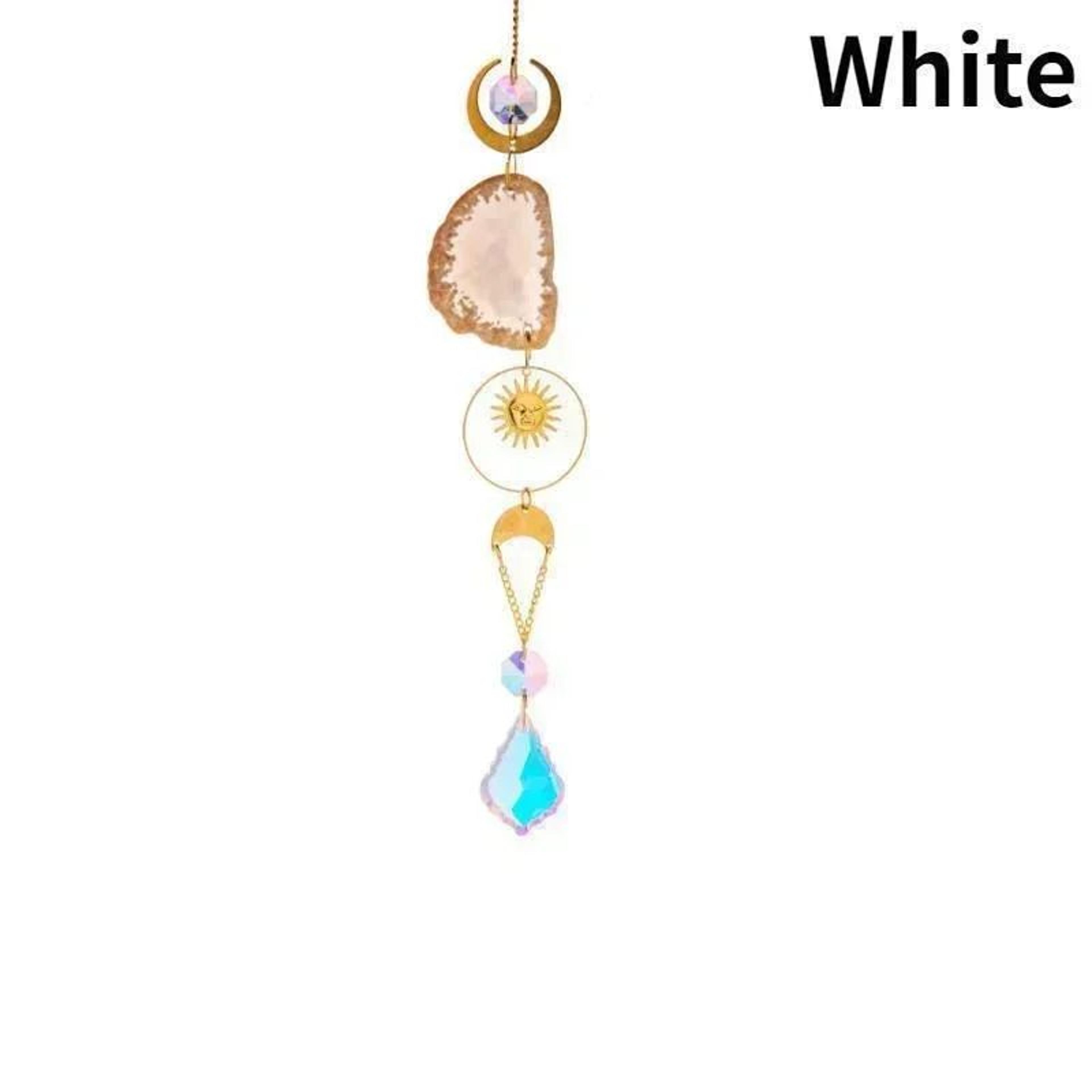 Sun And Moon Crystal Suncatcher Rainbow Prism Window Hanging Decor 8