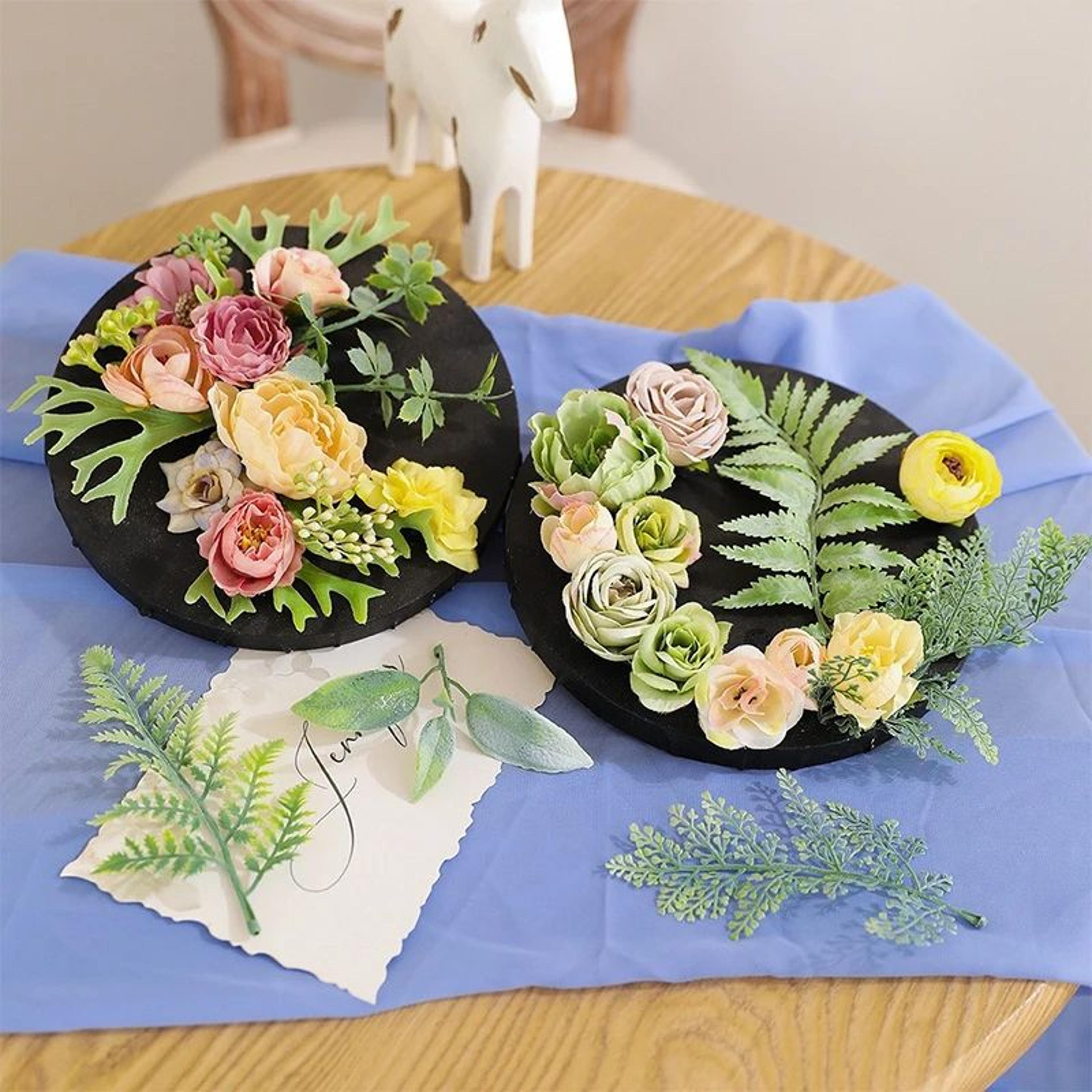 Artificial Green Leaf Decor Set For DIY Crafts Wedding And Home Styling 2