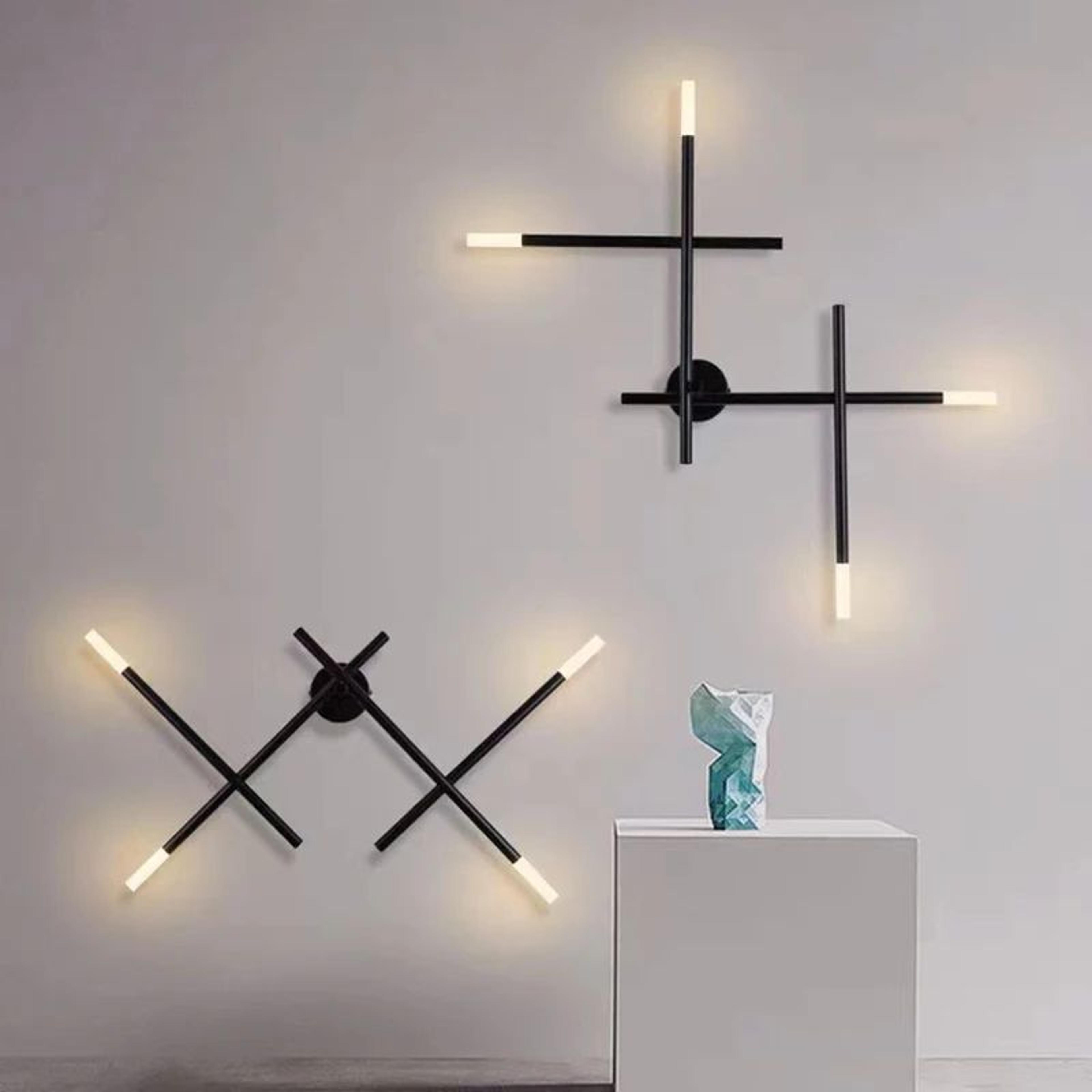 nordic minimalist led wall lamp cross design modern sconce light