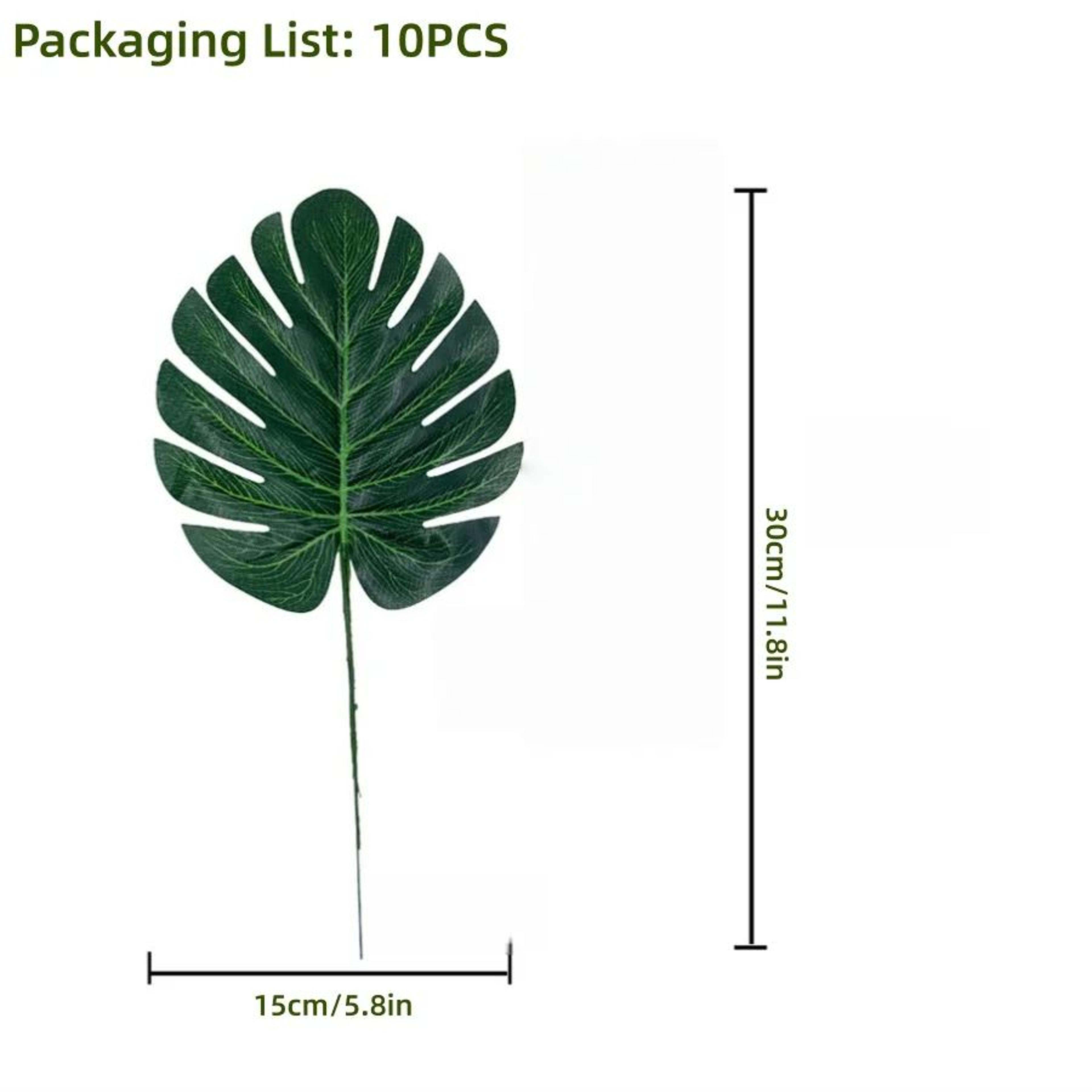 Artificial Tropical Palm Leaves Decor Set For Party Jungle Theme Styling 10