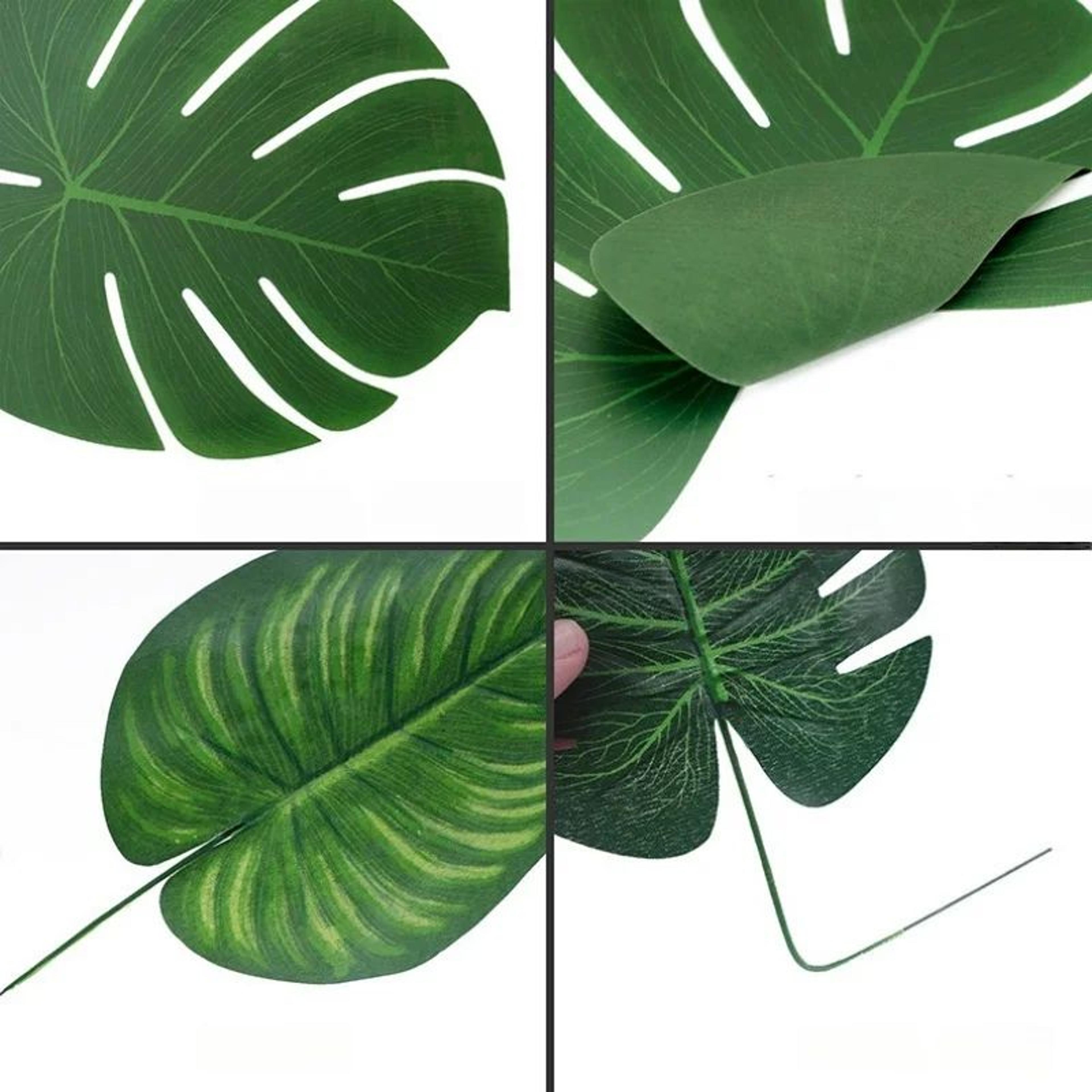 Artificial Tropical Palm Leaves Decor Set For Party Jungle Theme Styling 4